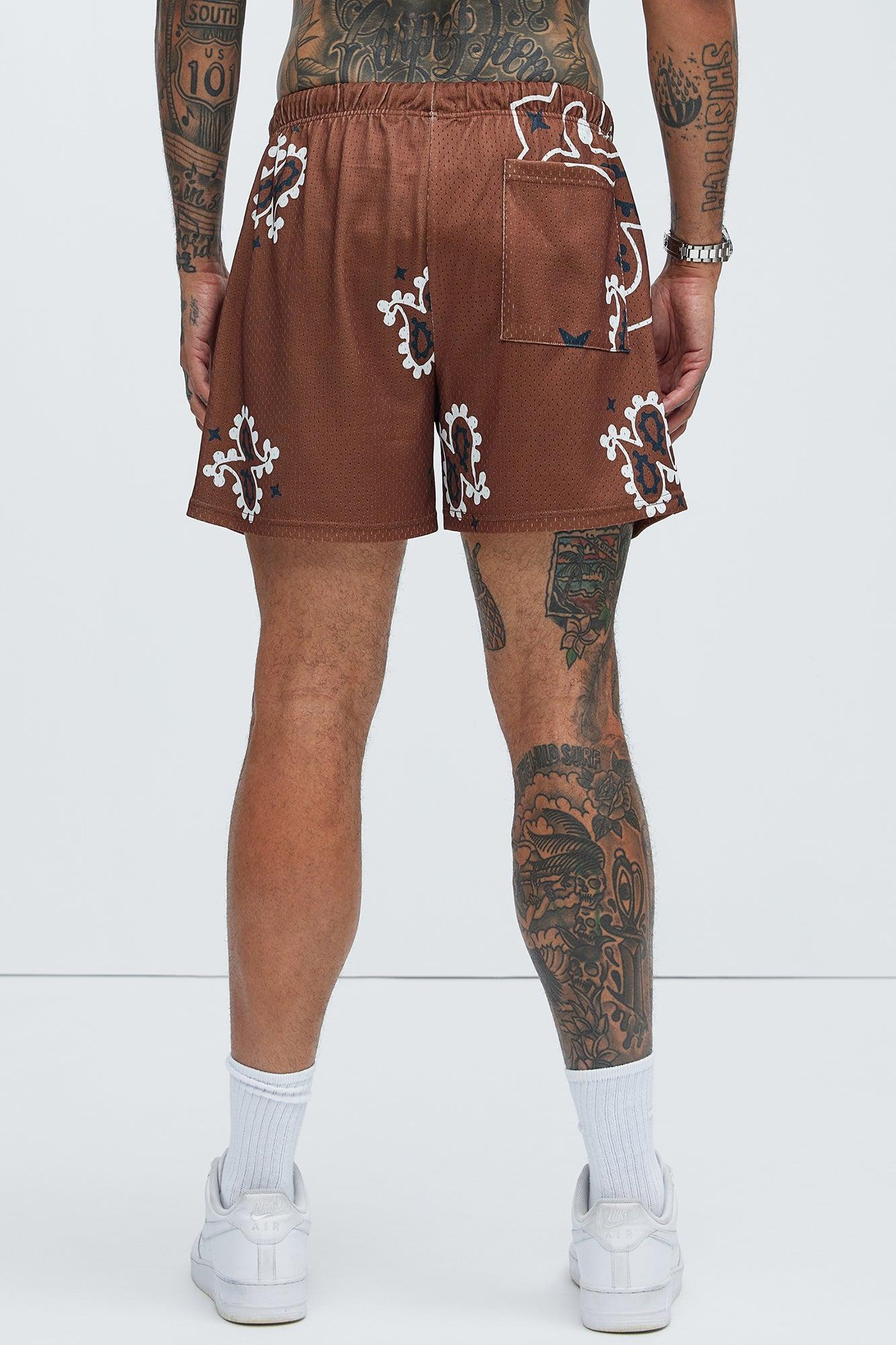 Represent Mesh Shorts - Brown Product Image