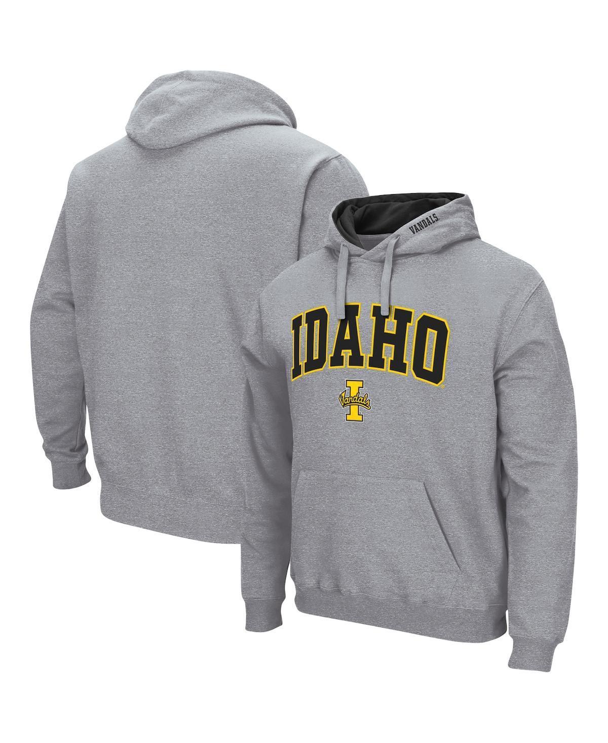 Mens Colosseum Heathered Gray Idaho Vandals Arch and Logo Pullover Hoodie Product Image