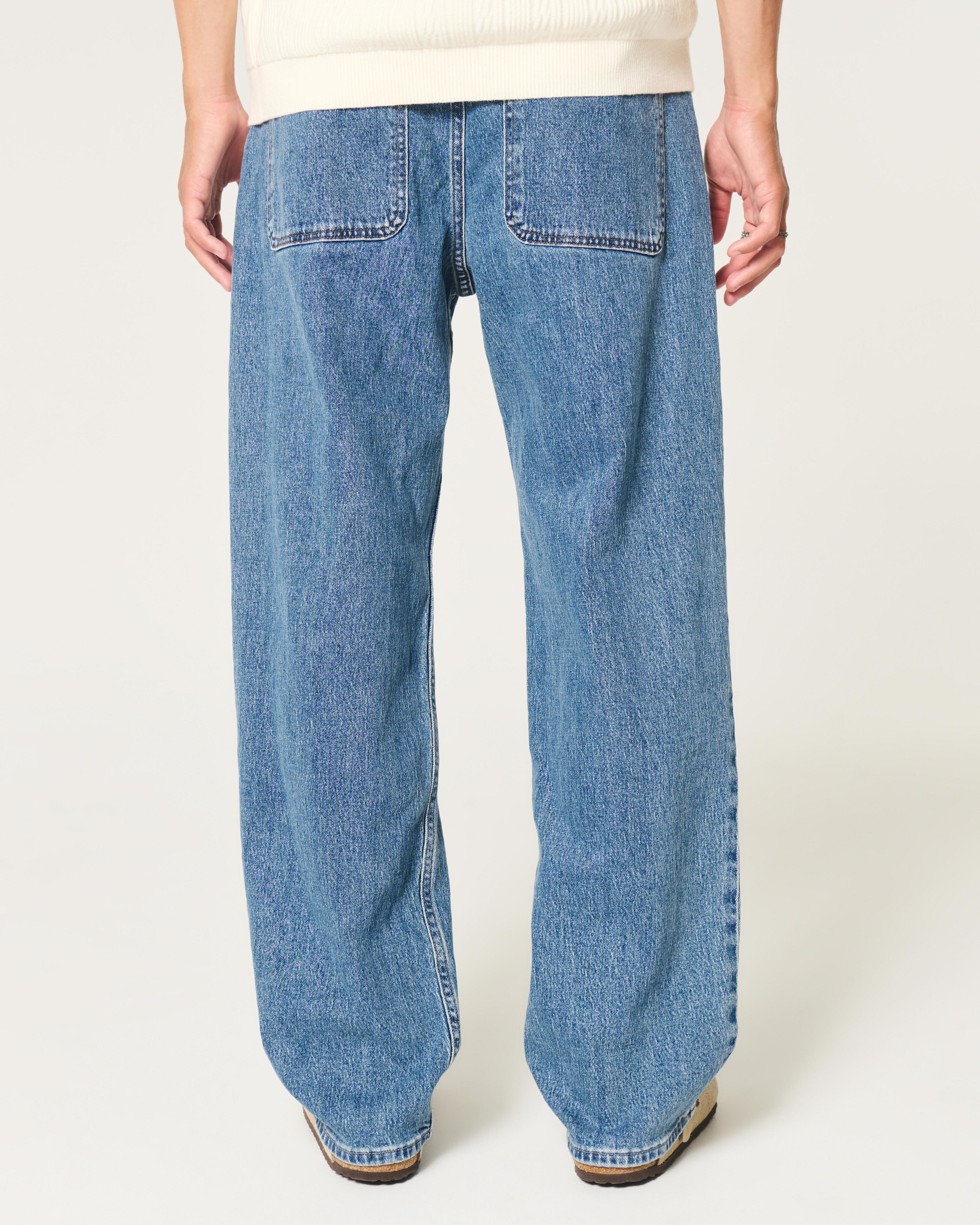 Medium Wash Baggy Jeans Product Image