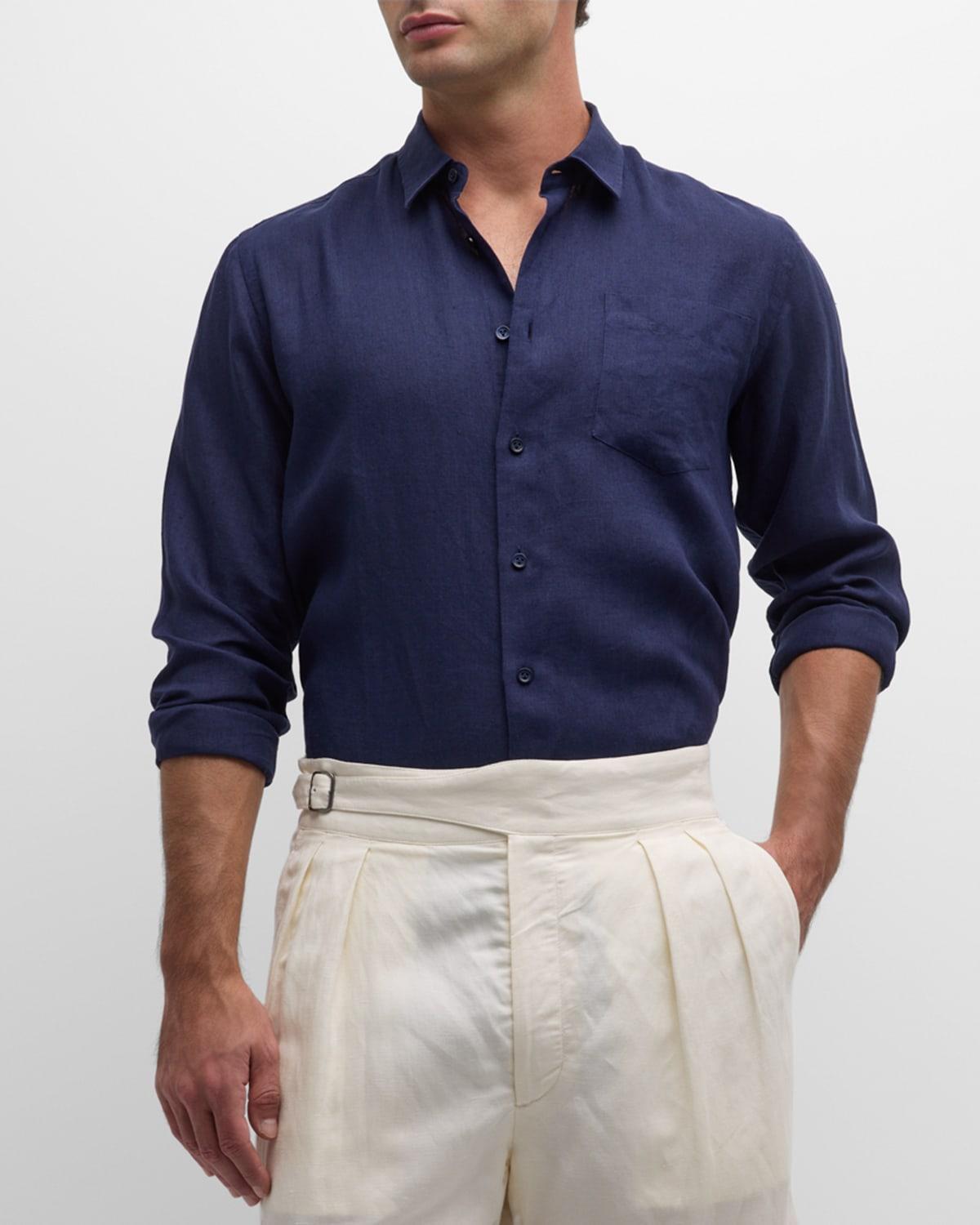 Mens Lagoon Linen Shirt Product Image