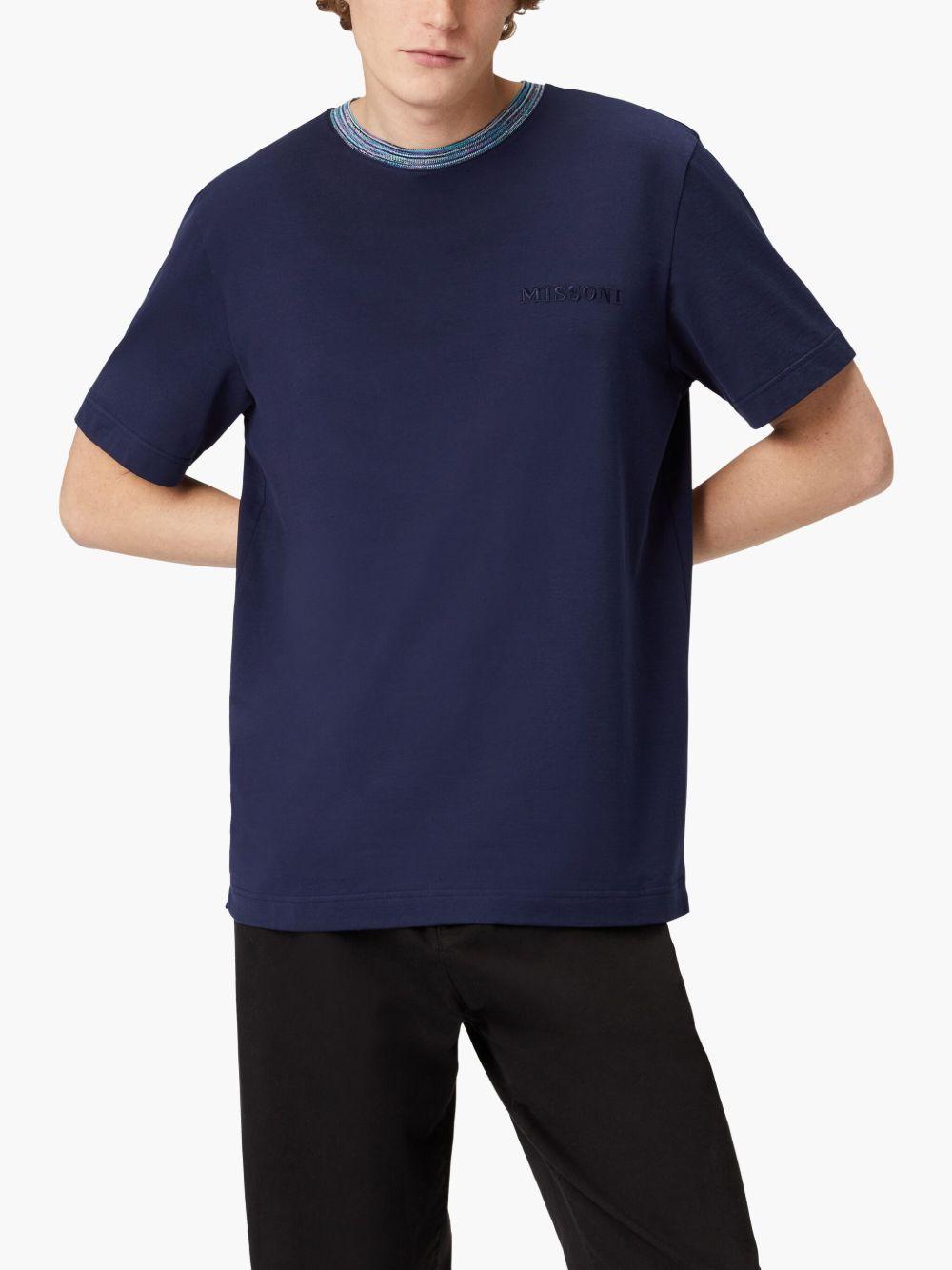 embroidered cotton T-shirt Product Image