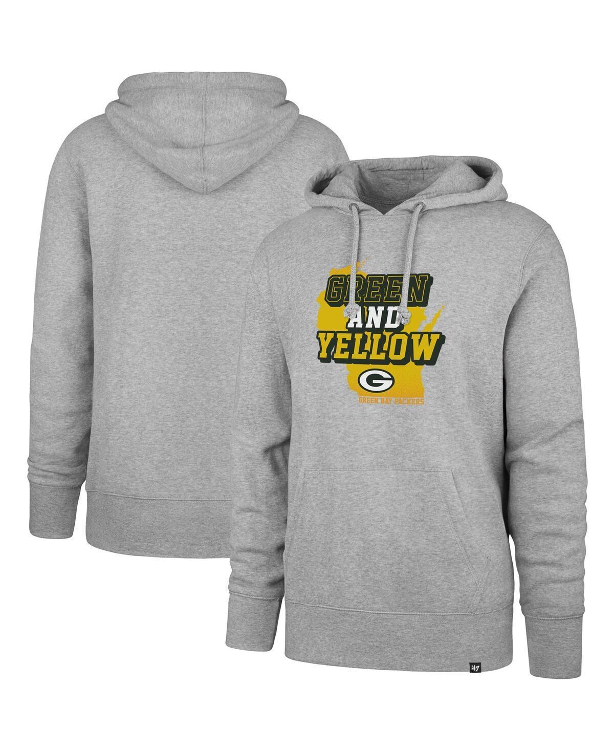 Mens 47 Heathered Gray Green Bay Packers Team Headline Pullover Hoodie Product Image