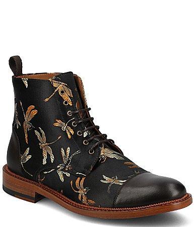 Taft Mens Jack Dragonfly Print Jacquard Calfskin Dress Boots Product Image