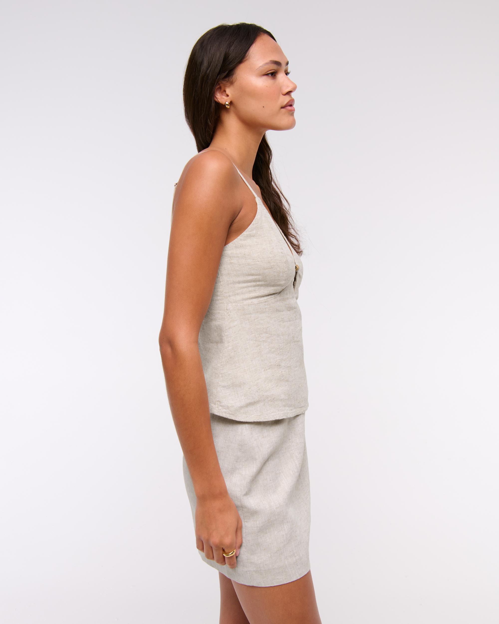 Linen-Blend Beaded Cami Product Image
