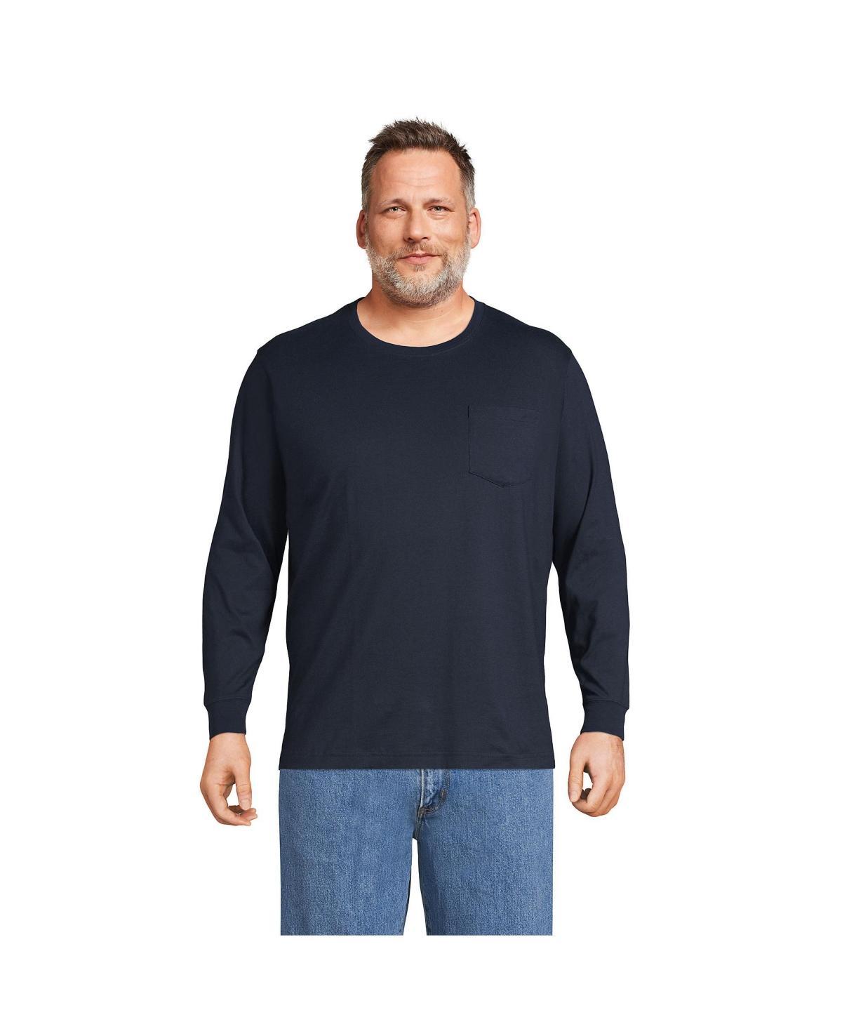 Big & Tall Lands End Super-T Pocket Tee, Mens Product Image