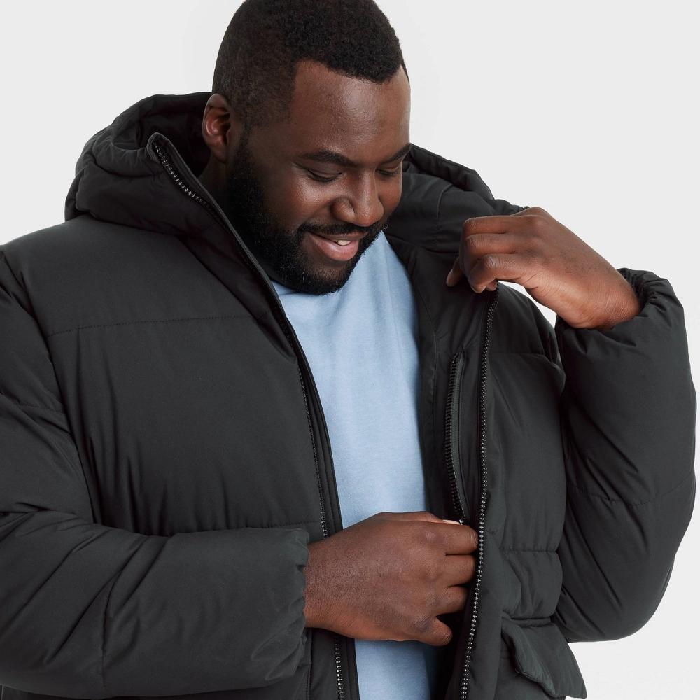 Men's Big Heavy Puffer Jacket - All In Motion™ Black 4XL Product Image