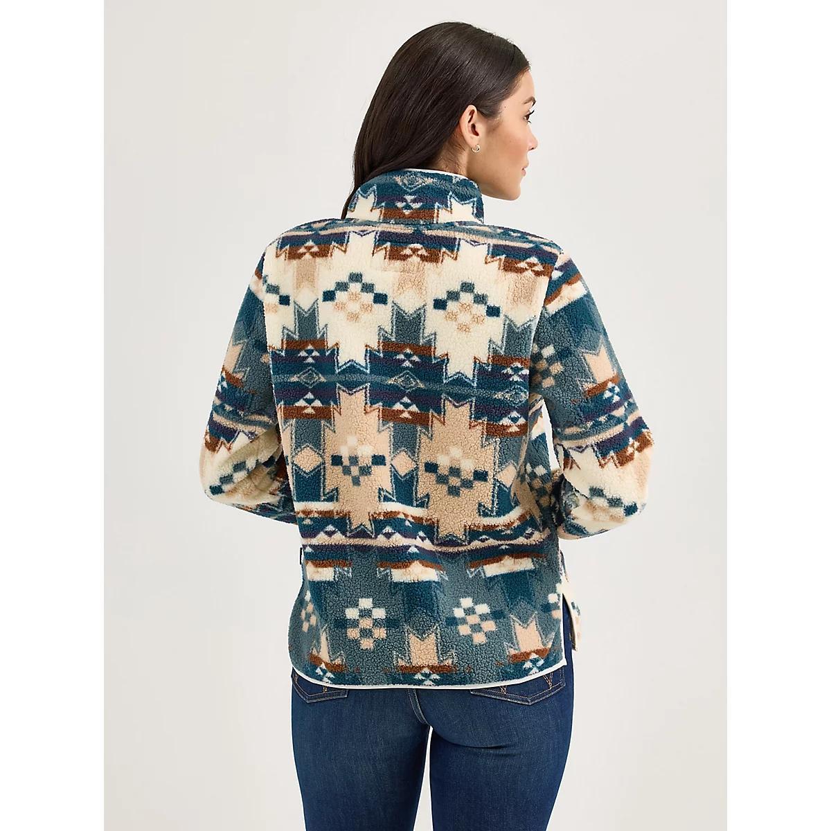 Women's Wrangler Retro® Quarter-Zip Sherpa Pullover in Dusty Product Image