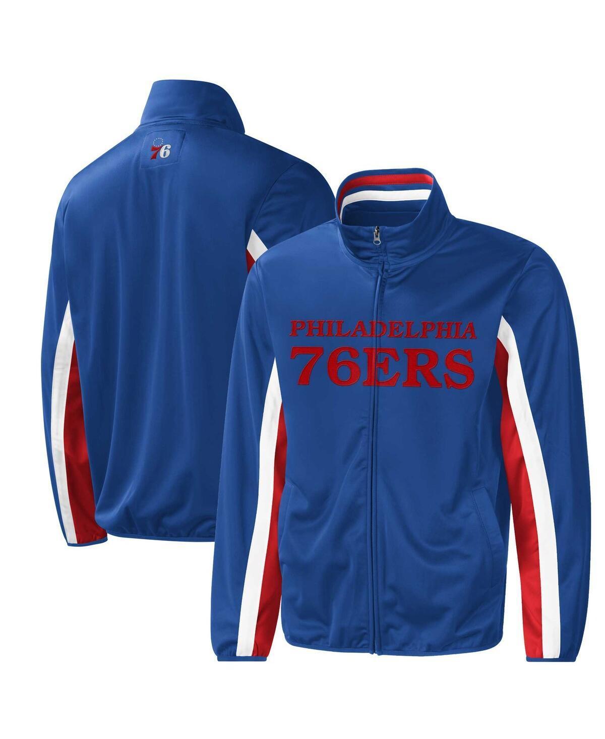 Mens G-III Sports by Carl Banks Royal Philadelphia 76ers Contender Wordmark Full-Zip Track Jacket Product Image