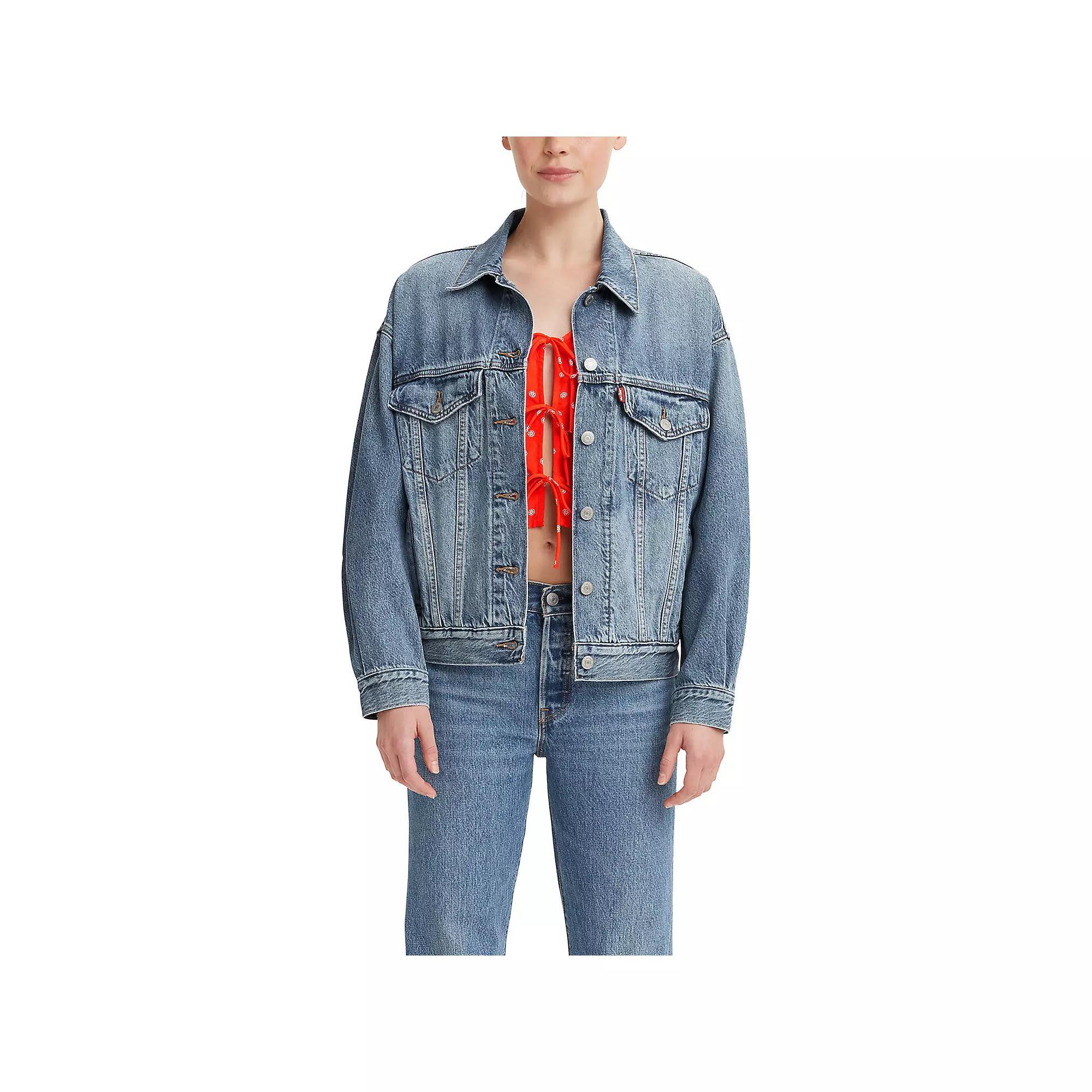 Women's Levi's® Denim '90s Trucker Jean Jacket, Size: Large, Road Less Traveled Product Image