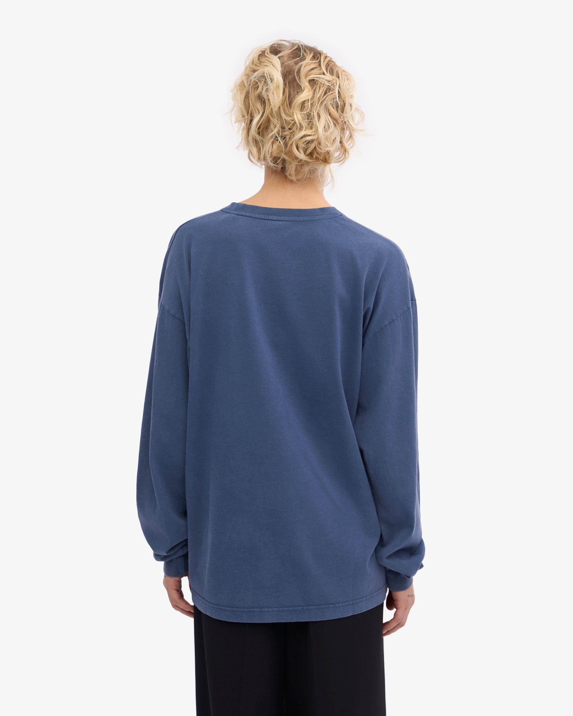 Oversized Organic LS T-Shirt - Neptune Blue Product Image