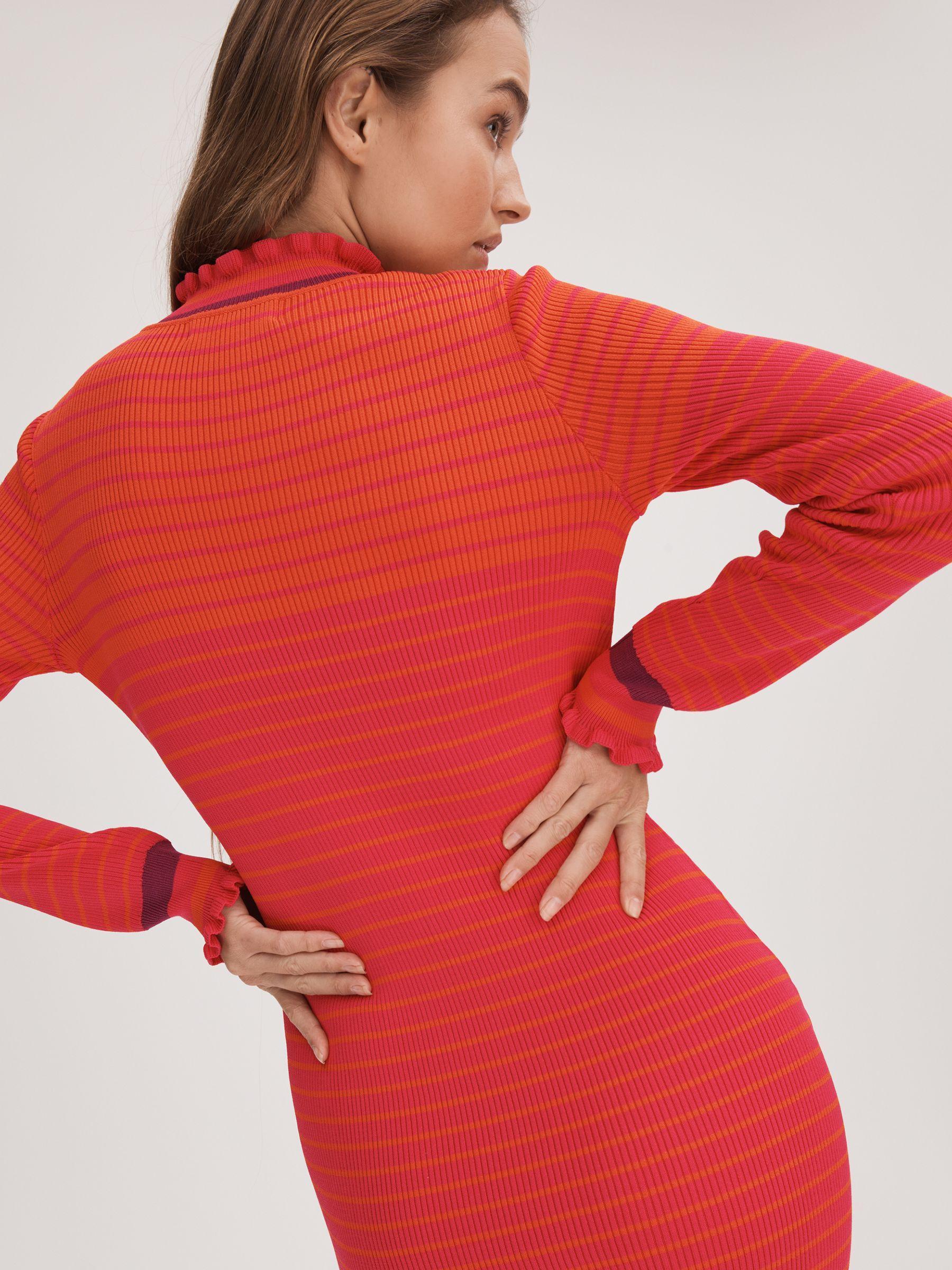 Florere Knitted Striped Midi Dress in Multi Product Image