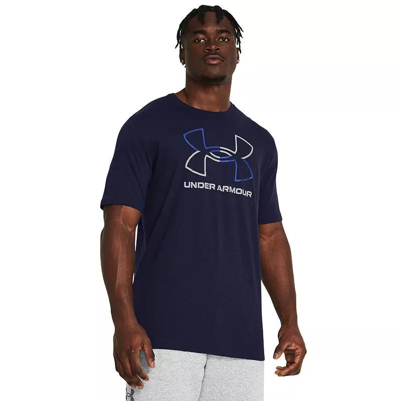 Mens Under Armour Foundation Short Sleeve Tee Black Navy Product Image