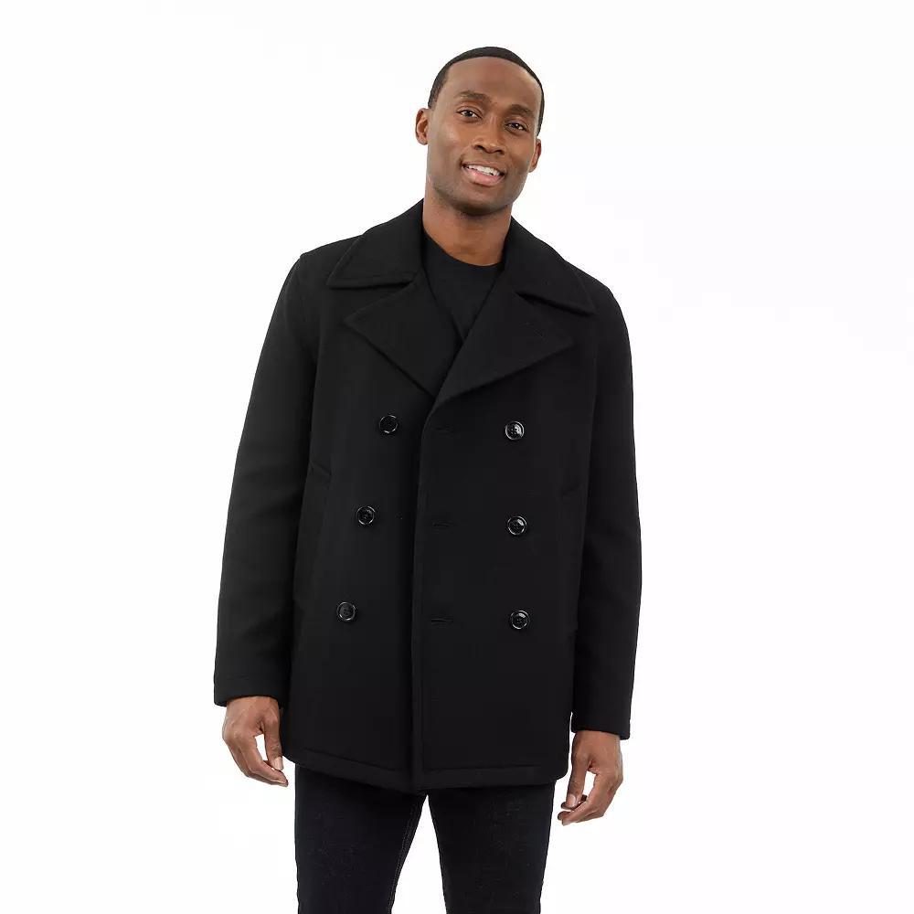 Men's London Fog Classic Wool Blend Peacoat,  Product Image