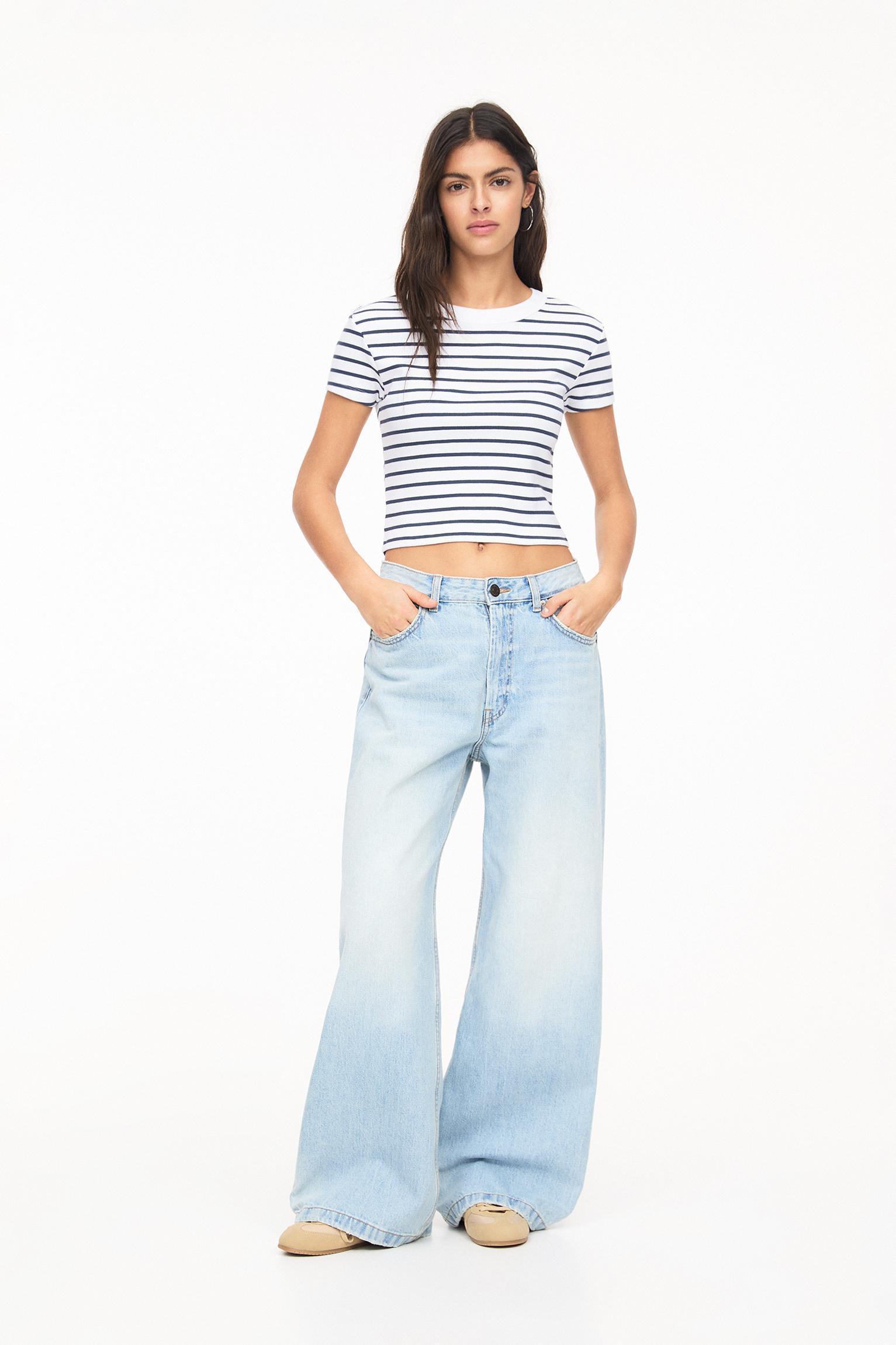 Ribbed cropped T-shirt Product Image