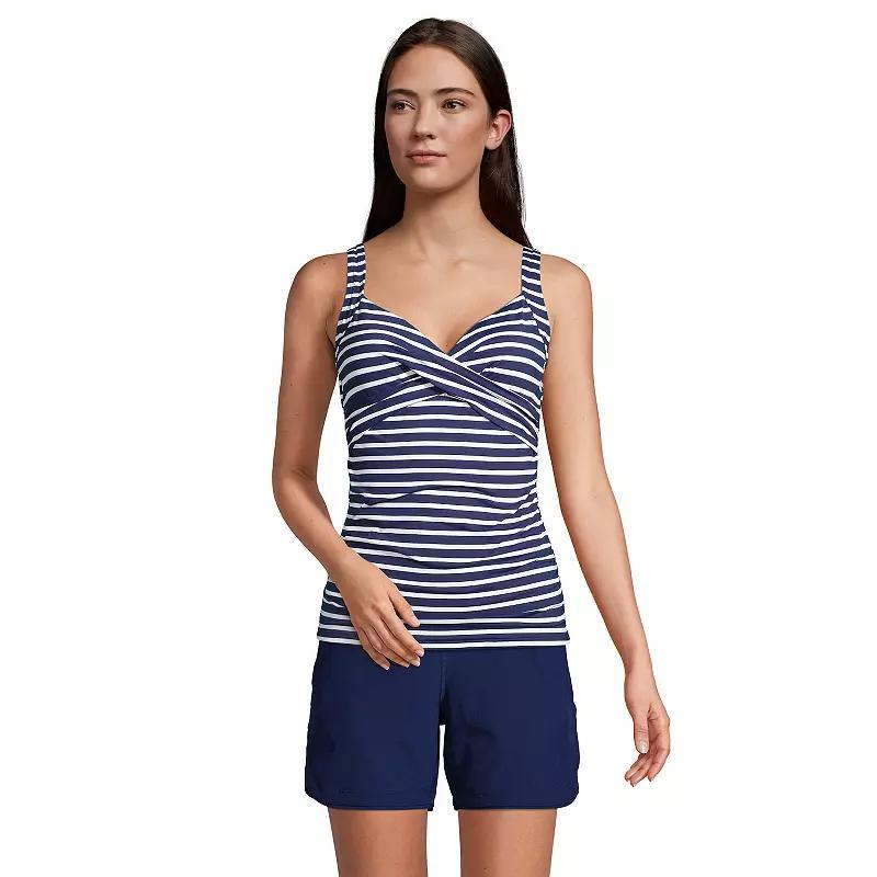 Womens Lands End Surplice Underwire Tankini Swimsuit Top Product Image