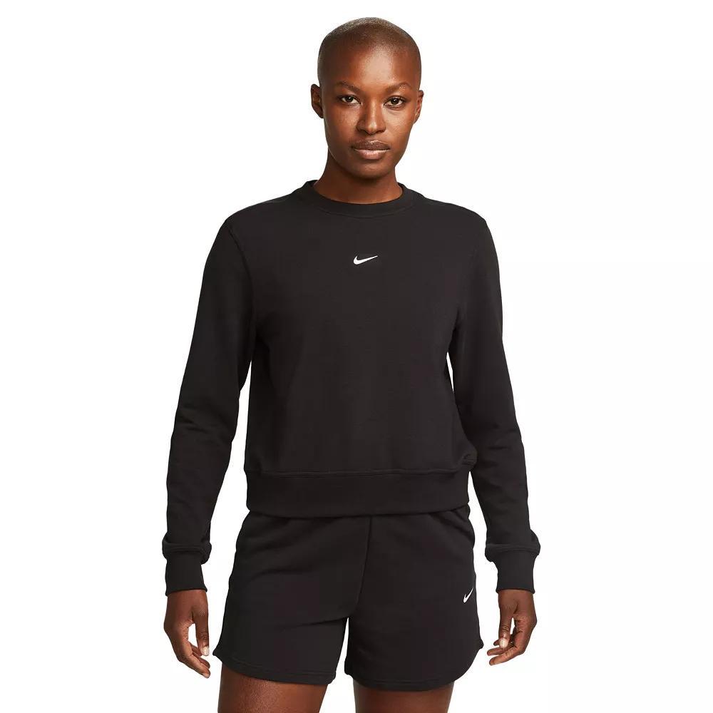Nike Womens Dri-FIT One Crew-Neck French Terry Sweatshirt | FB5125-010 Product Image