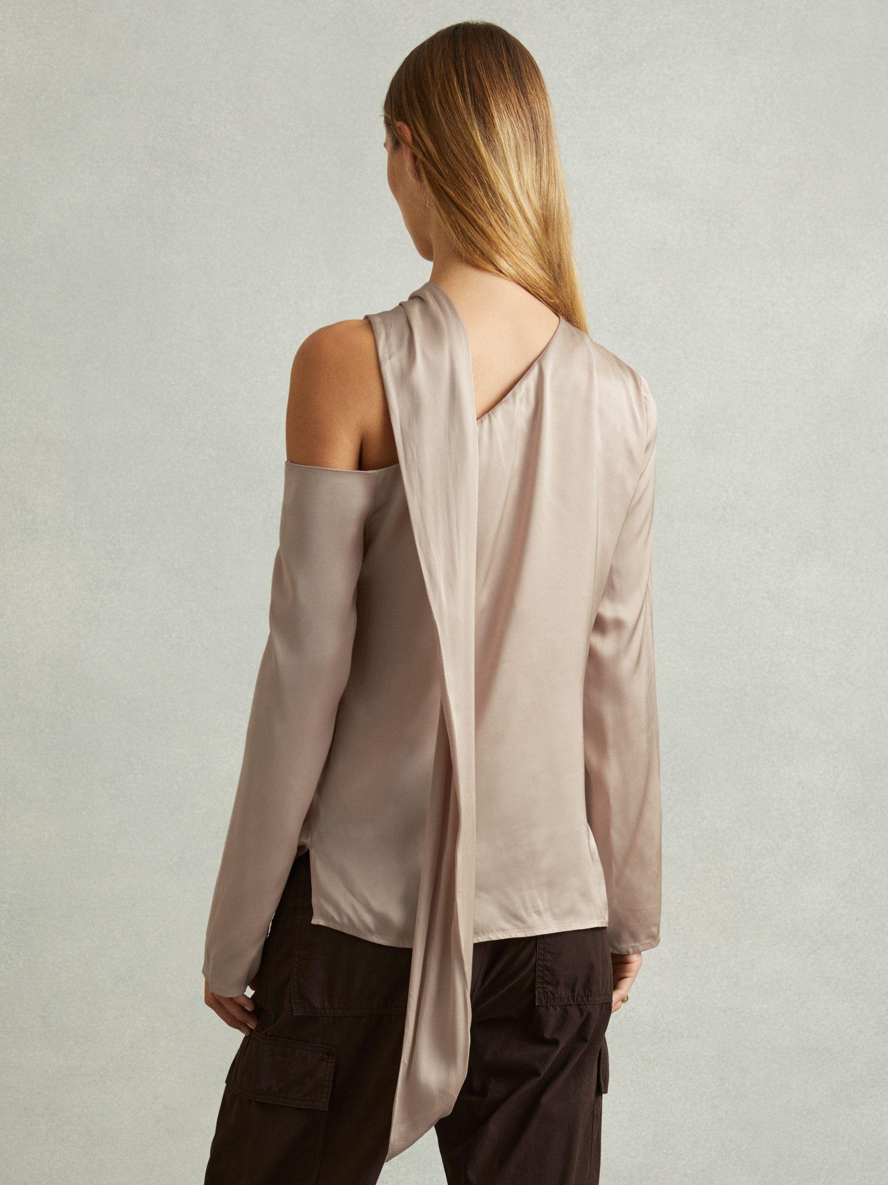 Off-The-Shoulder Drape Top in Blush Product Image
