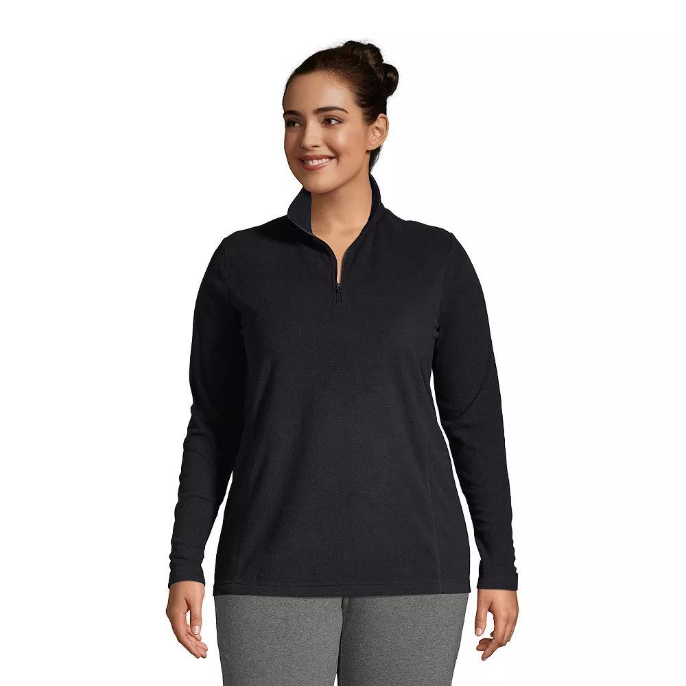 Plus Size Lands End 1/4-Zip Fleece Pullover, Womens Product Image