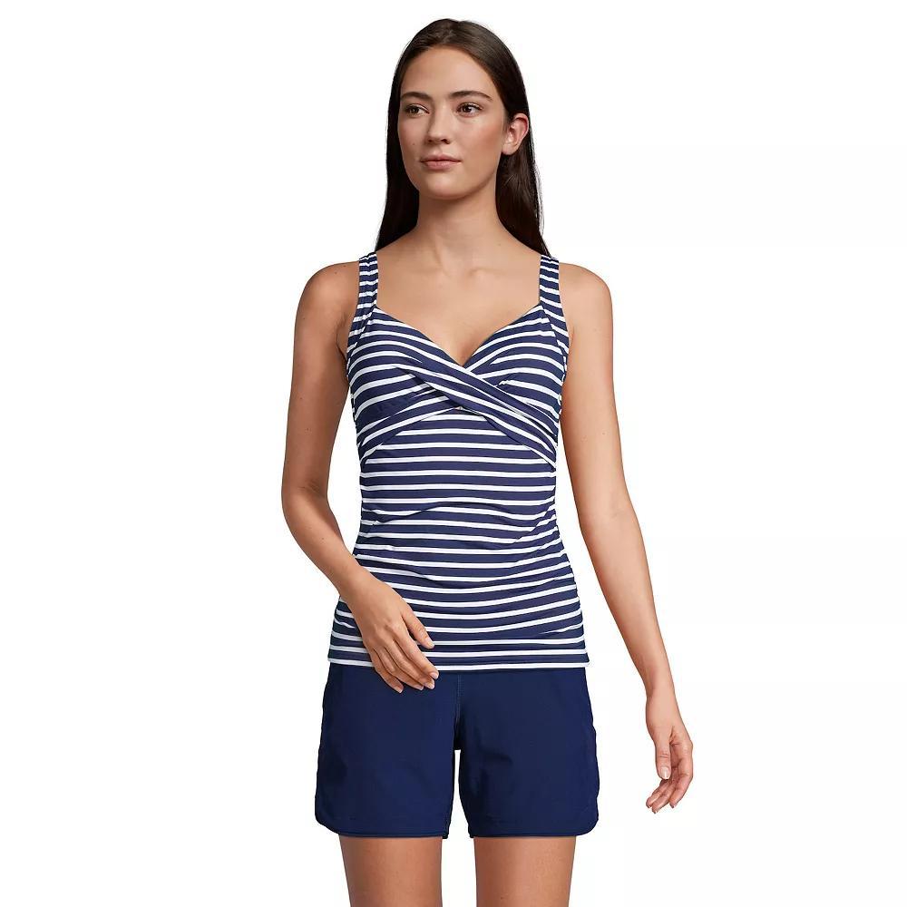 Petite Lands' End Underwire Surplice Tankini Top, Women's,  Product Image