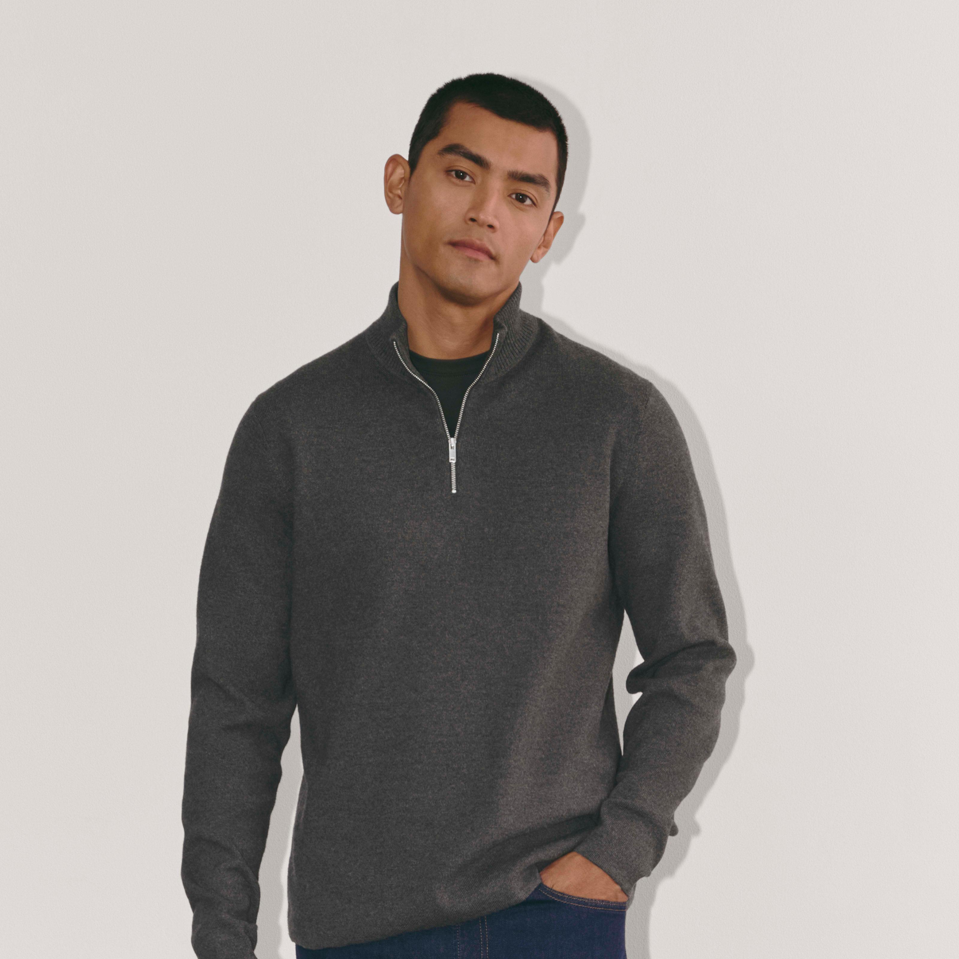 Mens No-Sweat Quarter-Zip Sweater by Everlane Product Image