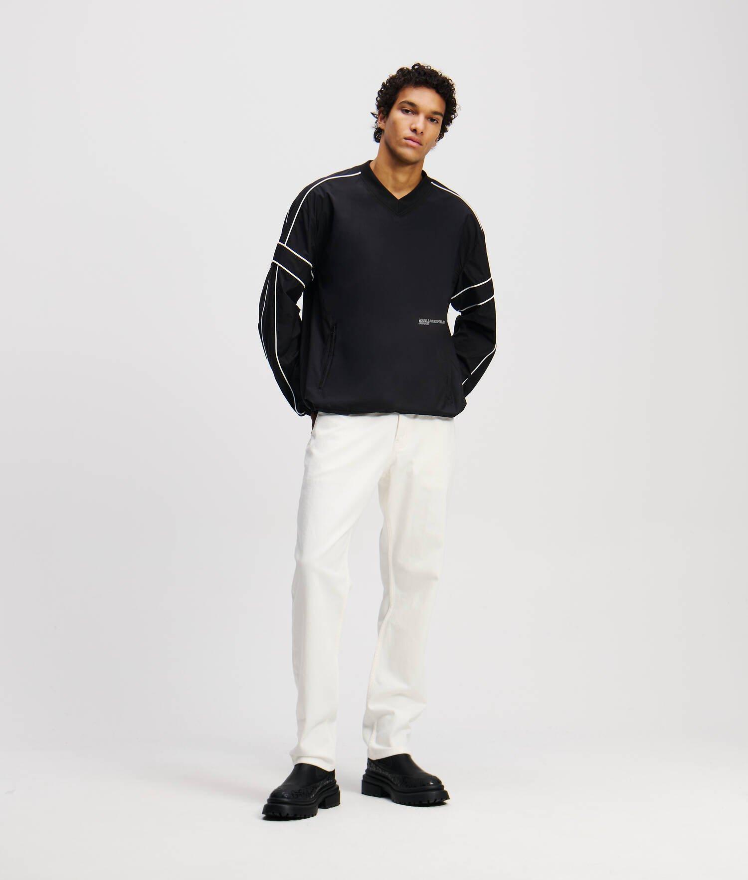 PIPING V-NECK SWEATSHIRT Product Image