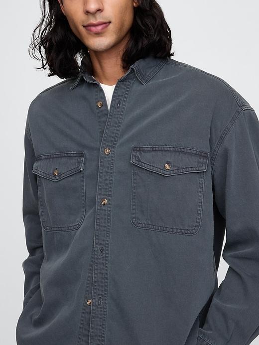 UltraSoft Denim Big Shirt Product Image