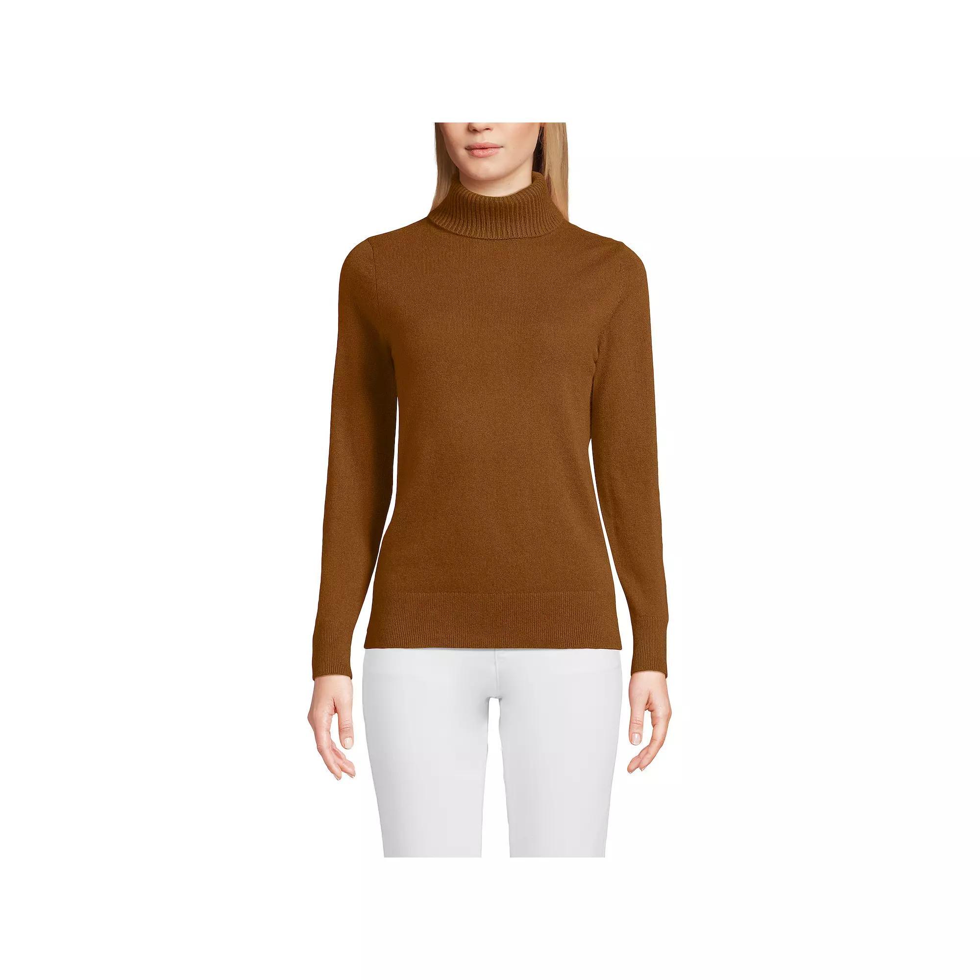 Women's Lands' End Turtleneck Cashmere Sweater,  Product Image