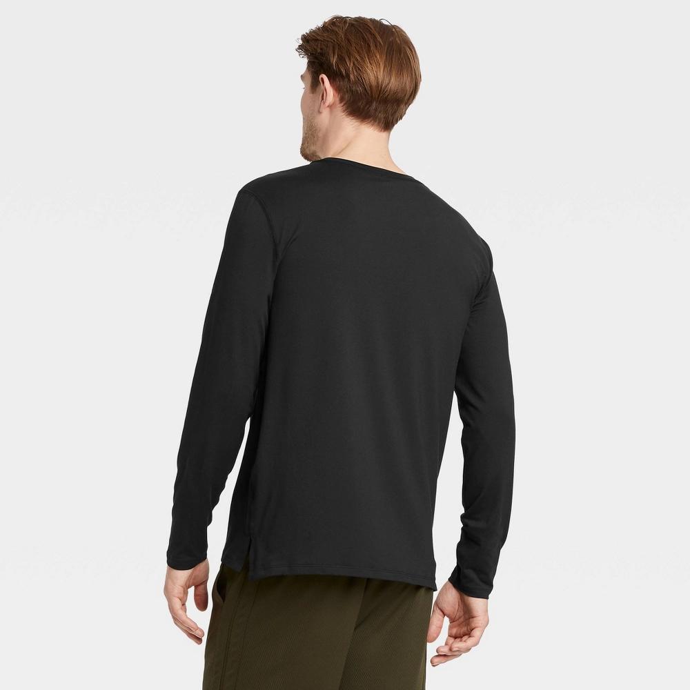 Mens Long Sleeve Performance T-Shirt - All In Motion Black L Product Image