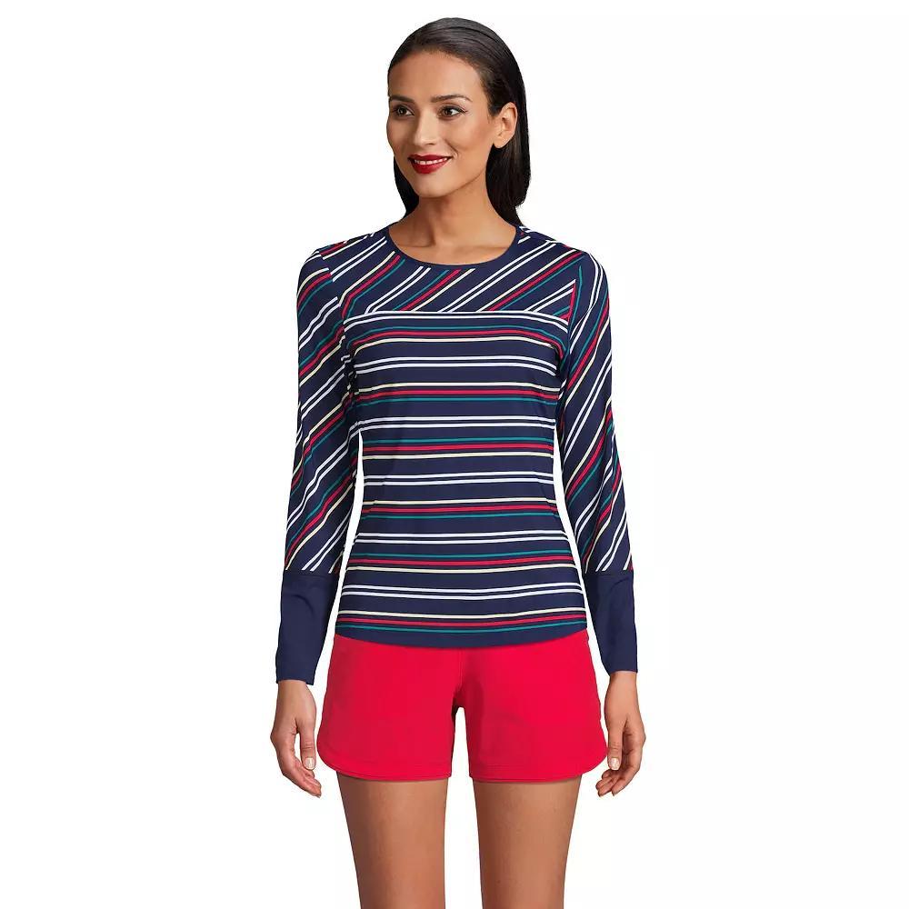 Petite Lands' End UPF 50 Long Sleeve Rash Guard, Women's,  Product Image