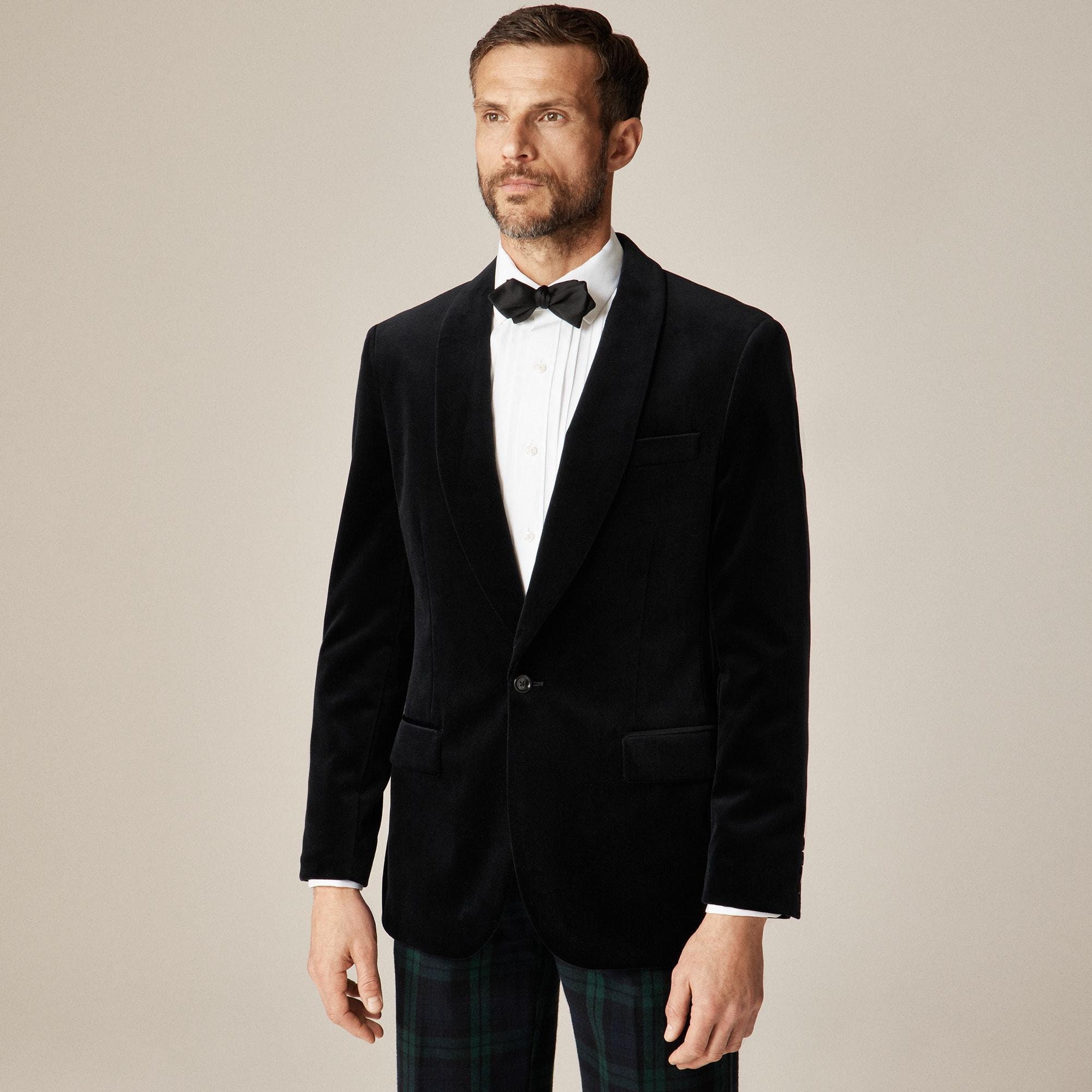 Shawl-collar dinner jacket in velvet Product Image