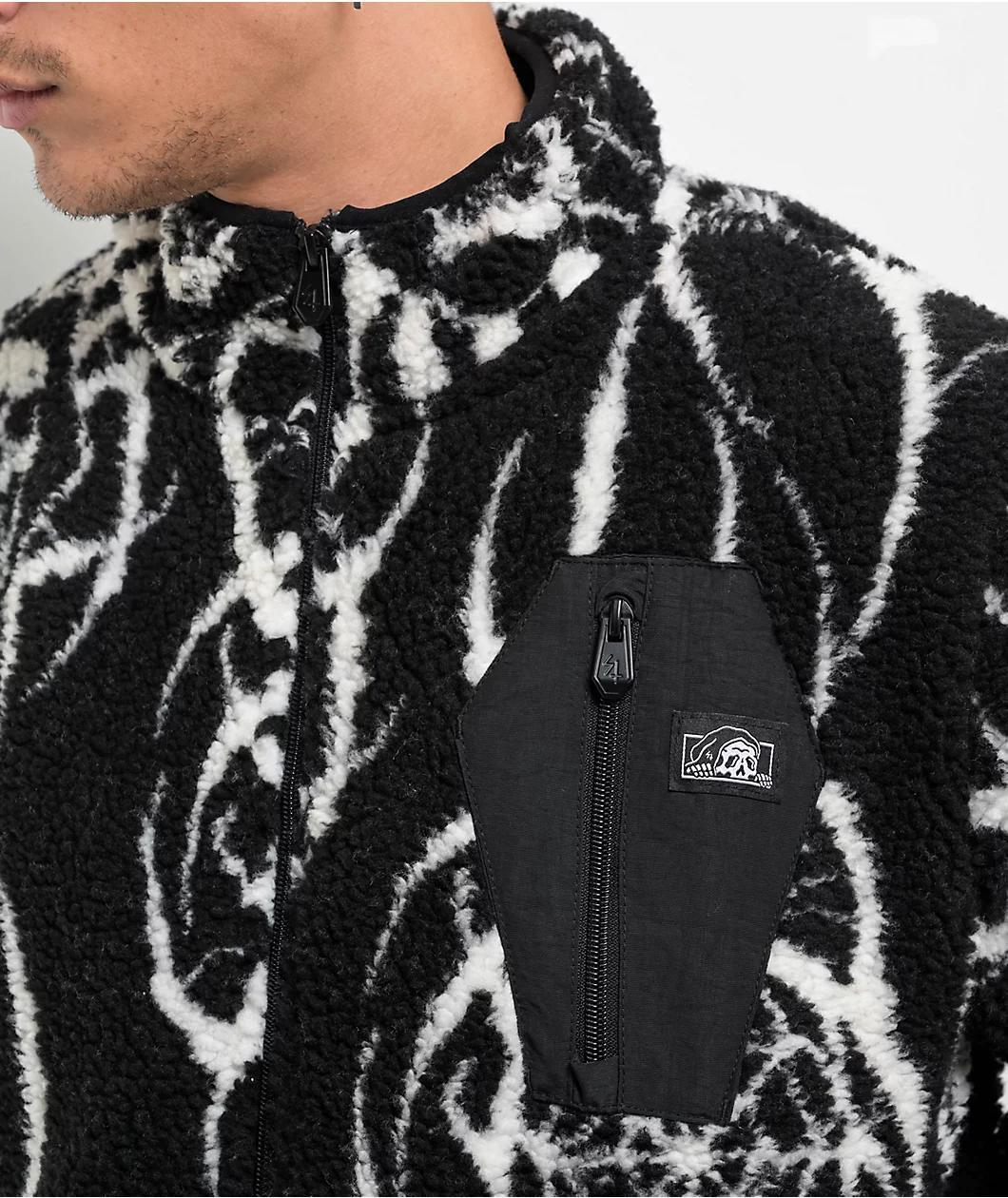 Lurking Class by Sketchy Tank x Kyle Grand Sin Black Tech Fleece Jacket Product Image