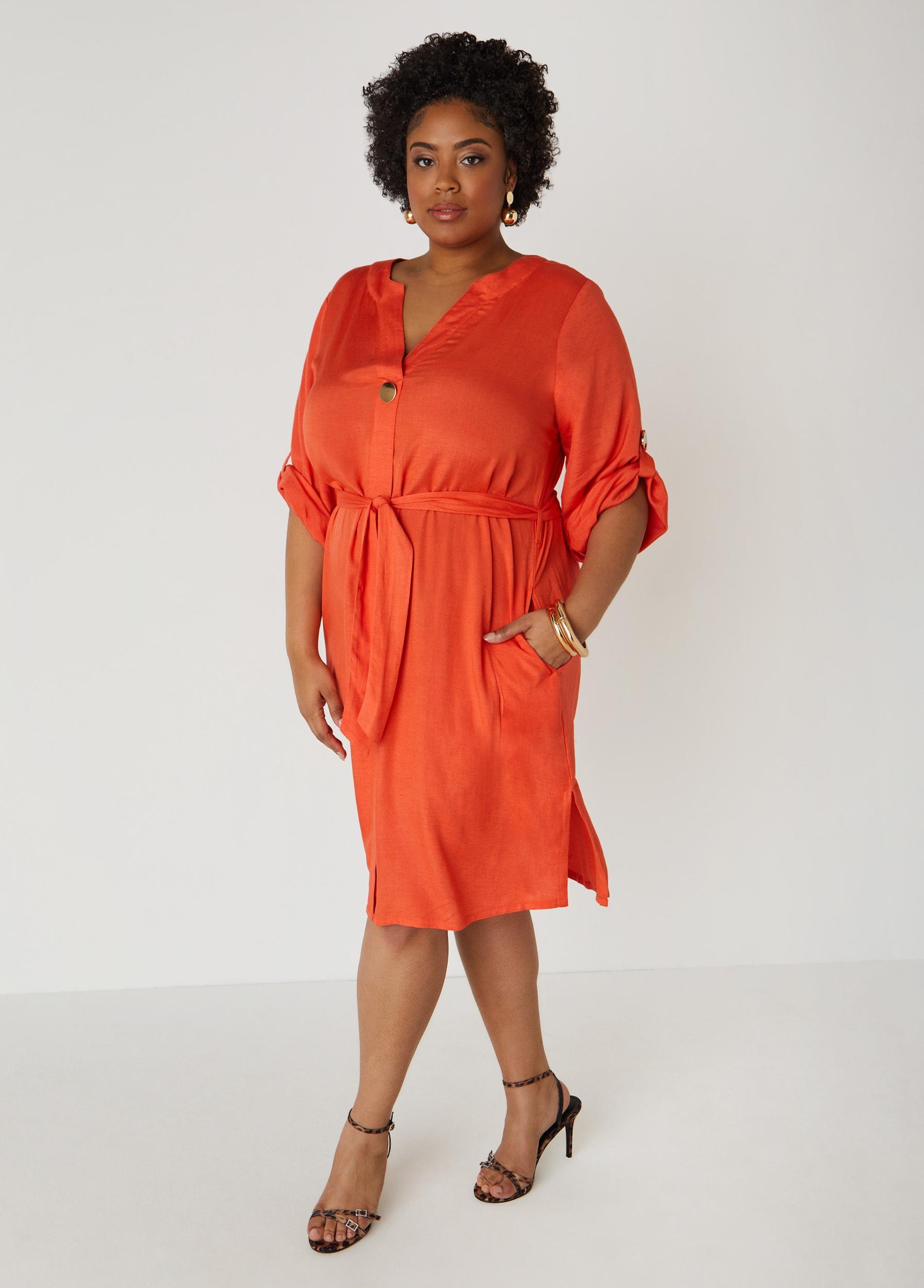 Button Embellished Shirtdress Product Image