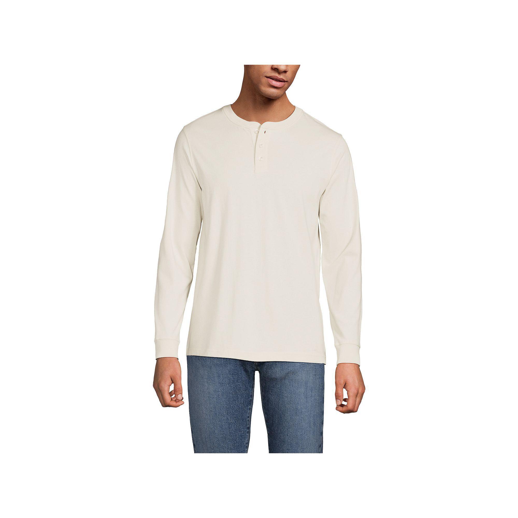 Men's Lands' End Super-T Henley,  Product Image