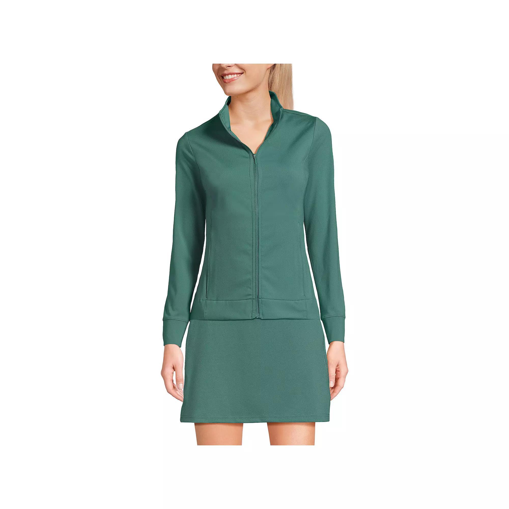 Women's Lands' End Long Sleeve High Impact Front Zip Jacket,  Product Image