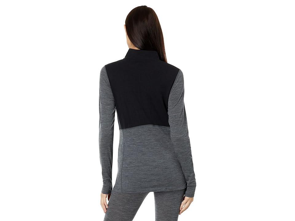 Hot Chillys Clima-Wool Zip-T Grey) Women's Clothing Product Image