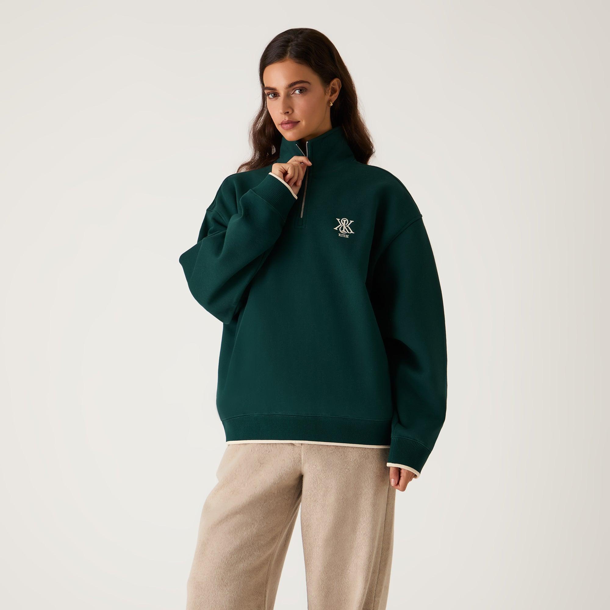 Kith Women Hunter III Crest Quarter Zip - Chronicle Female Product Image