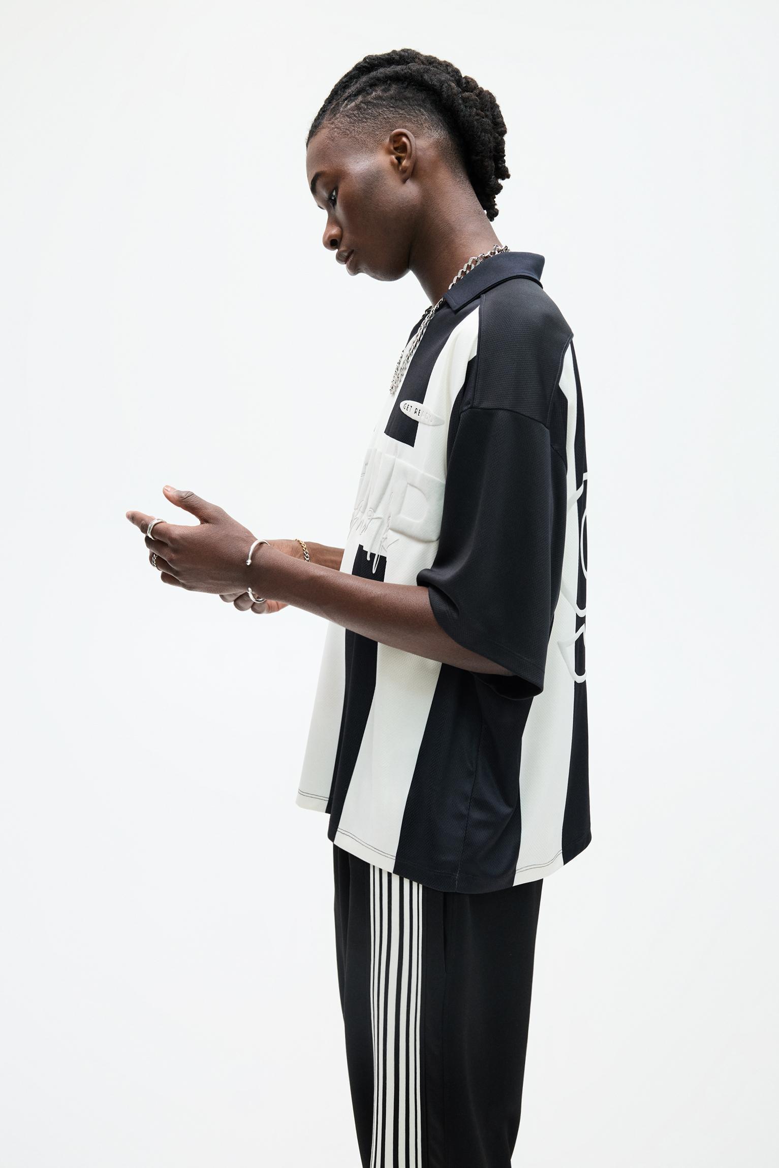 Striped STWD soccer T-shirt Product Image