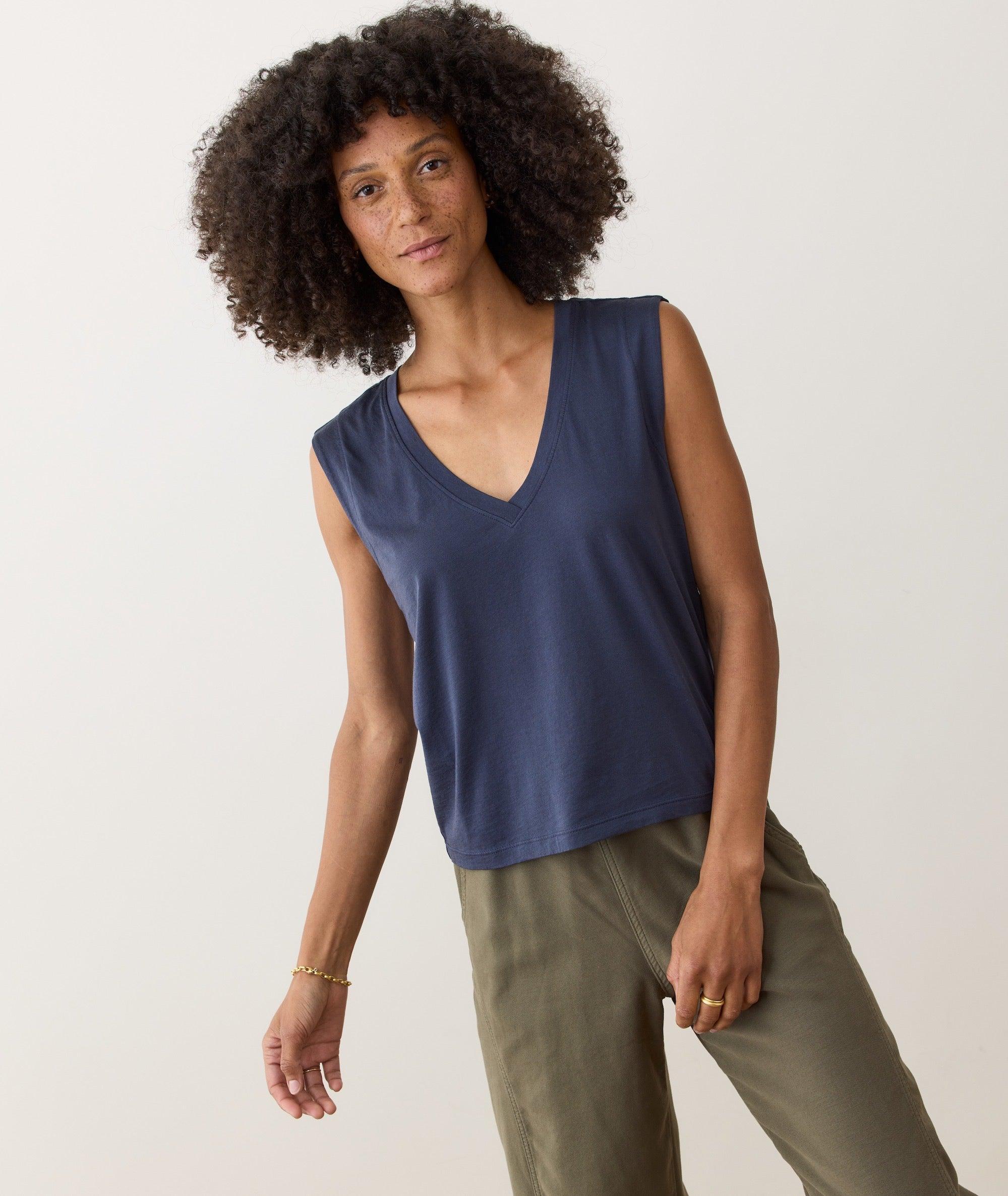 Pima Tissue V-Neck Tank Product Image