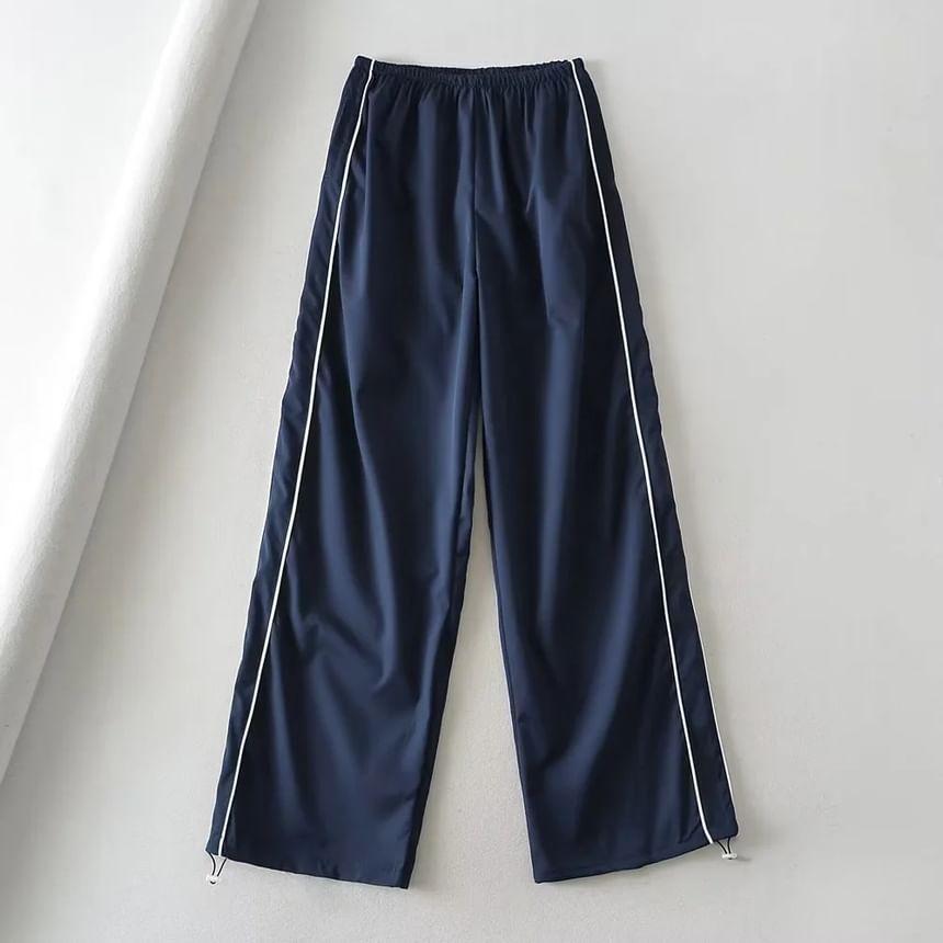 High Rise Drawstring-Cuff Sweatpants Product Image