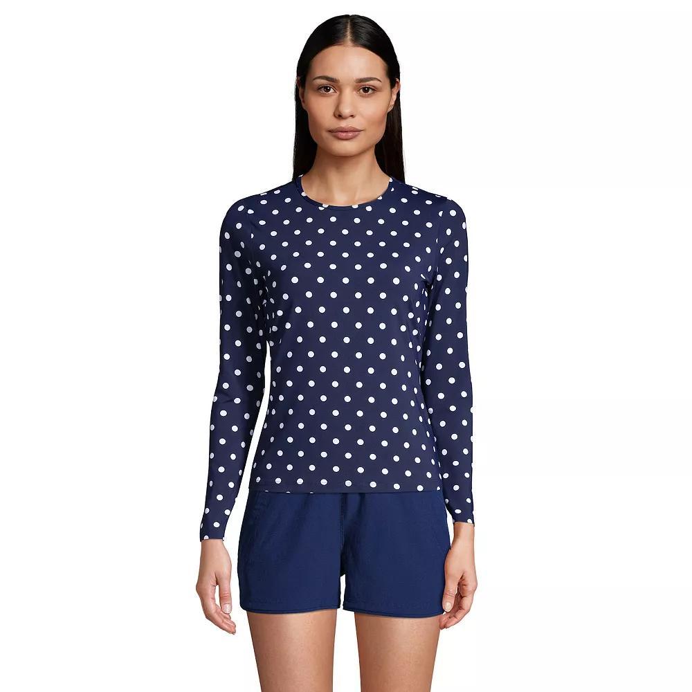 Petite Lands' End UPF 50 Long Sleeve Rash Guard, Women's,  Product Image