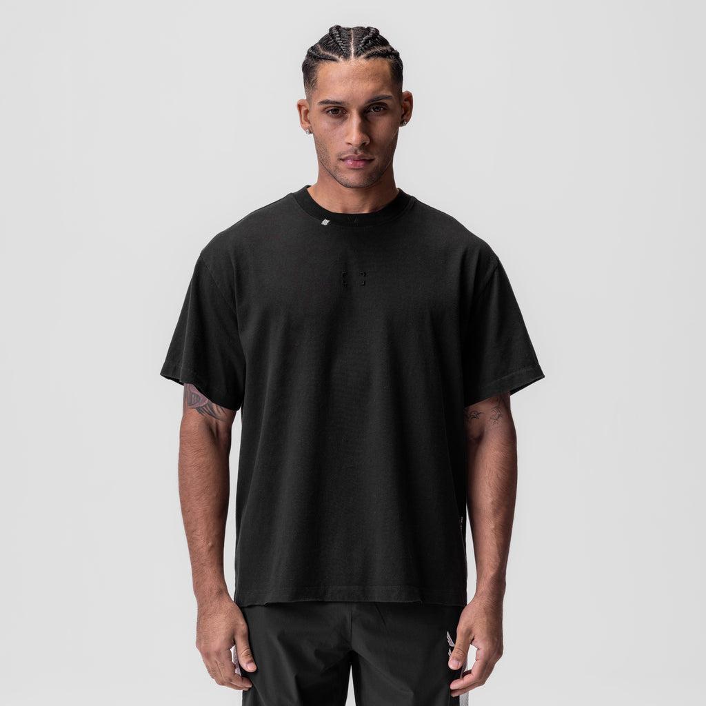 0797. Tech Essential™ Relaxed Tee - Black "Space Bracket" Product Image