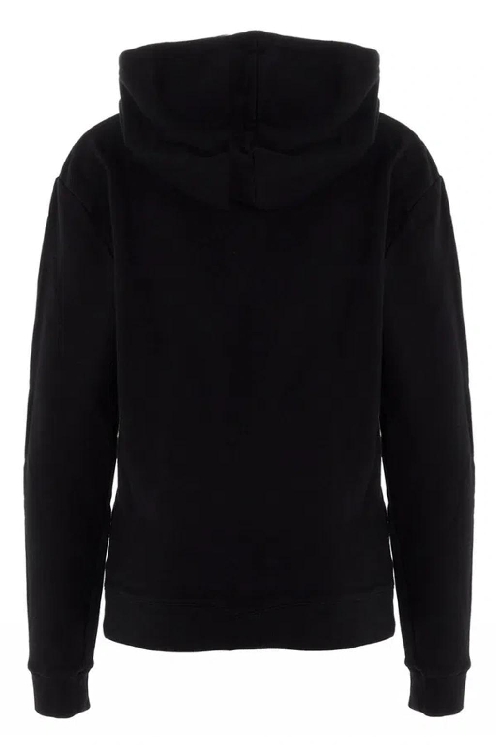 SAINT LAURENT Logo Print Hoodie In Black Product Image