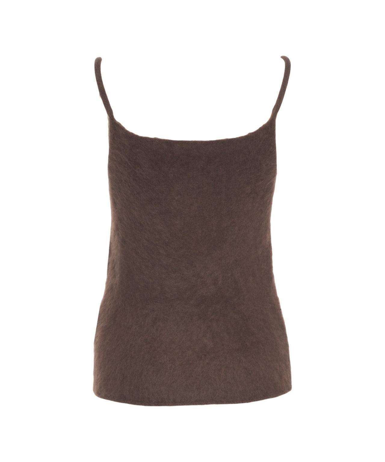 Brushed cashmere singlet Product Image
