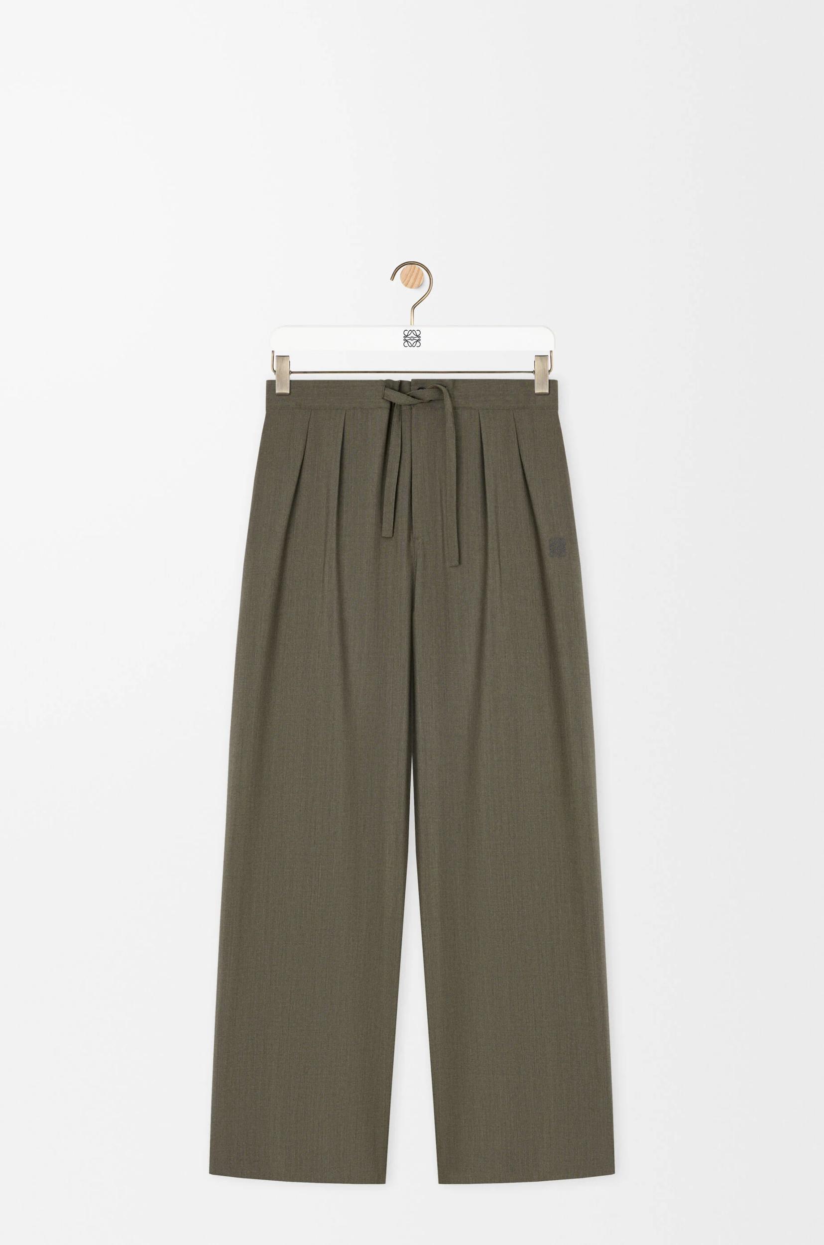 Drawstring trousers in wool Product Image