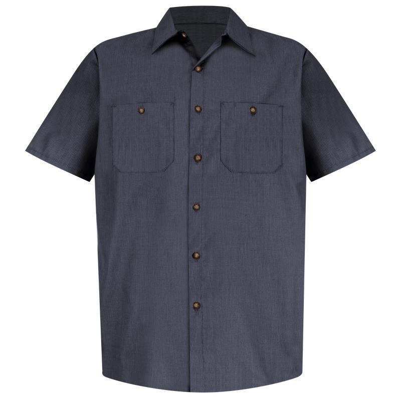 Red Kap Men's Short Sleeve Geometric Microcheck Work Shirt Product Image