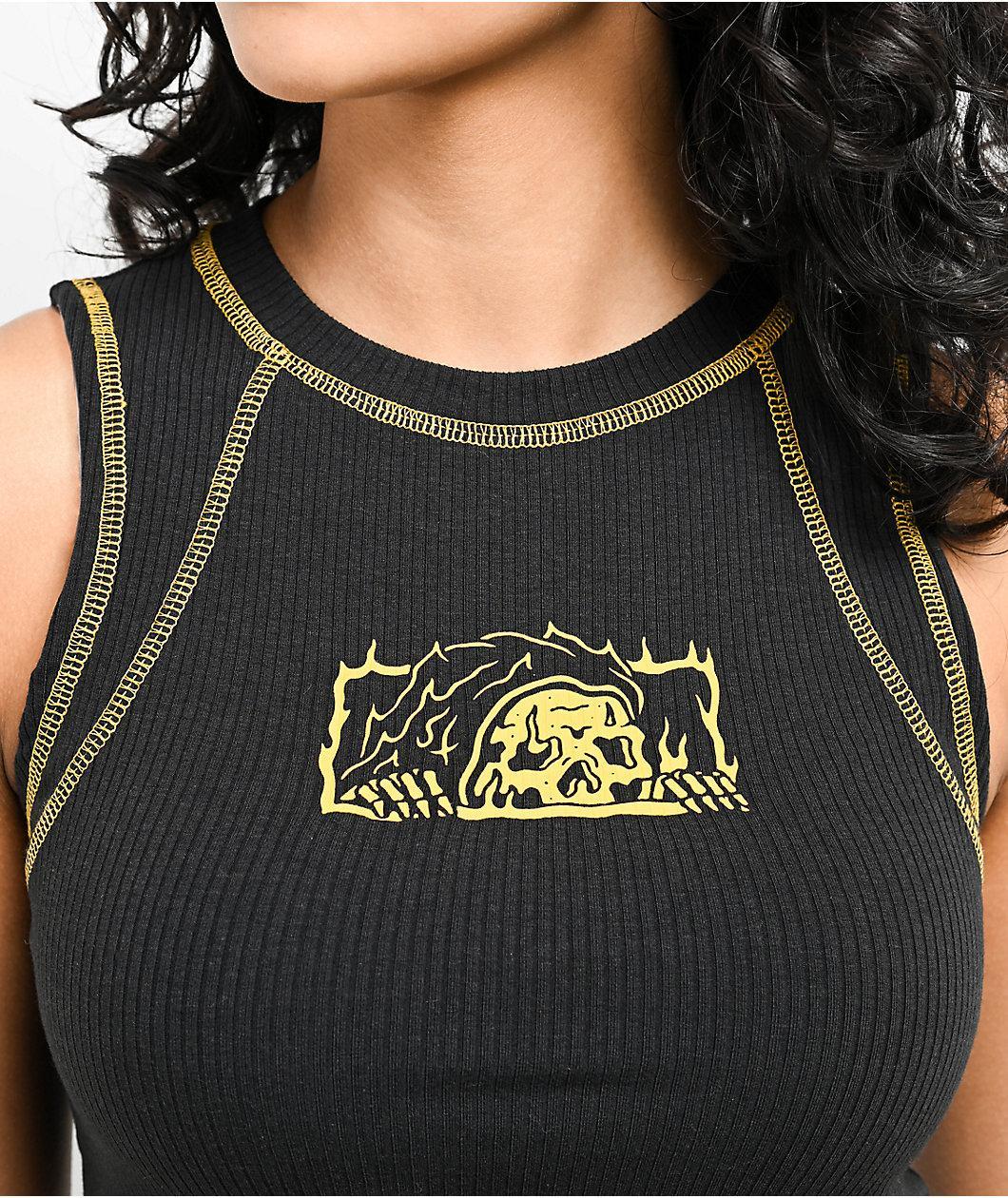 Lurking Class By Sketchy Tank Hotbox Black Raglan Crop Tank Top Product Image