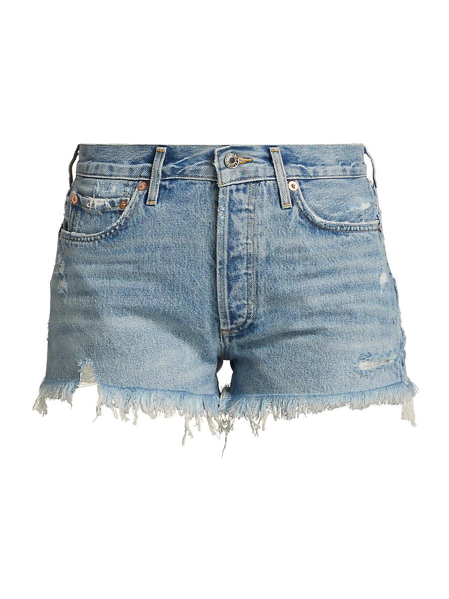 Parker Vintage Frayed-Hem Denim Shorts Product Image