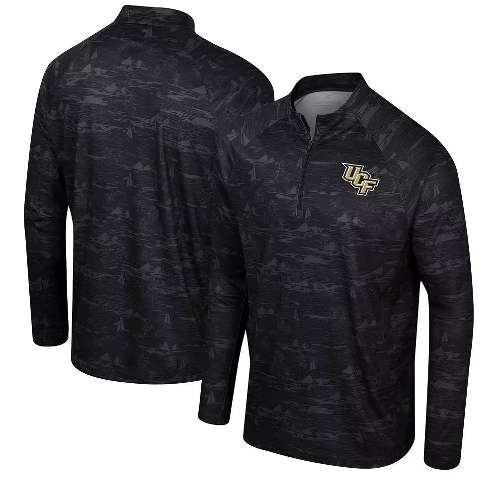 Men's Colosseum Black Iowa Hawkeyes Carson Raglan Quarter-Zip Jacket,  Product Image