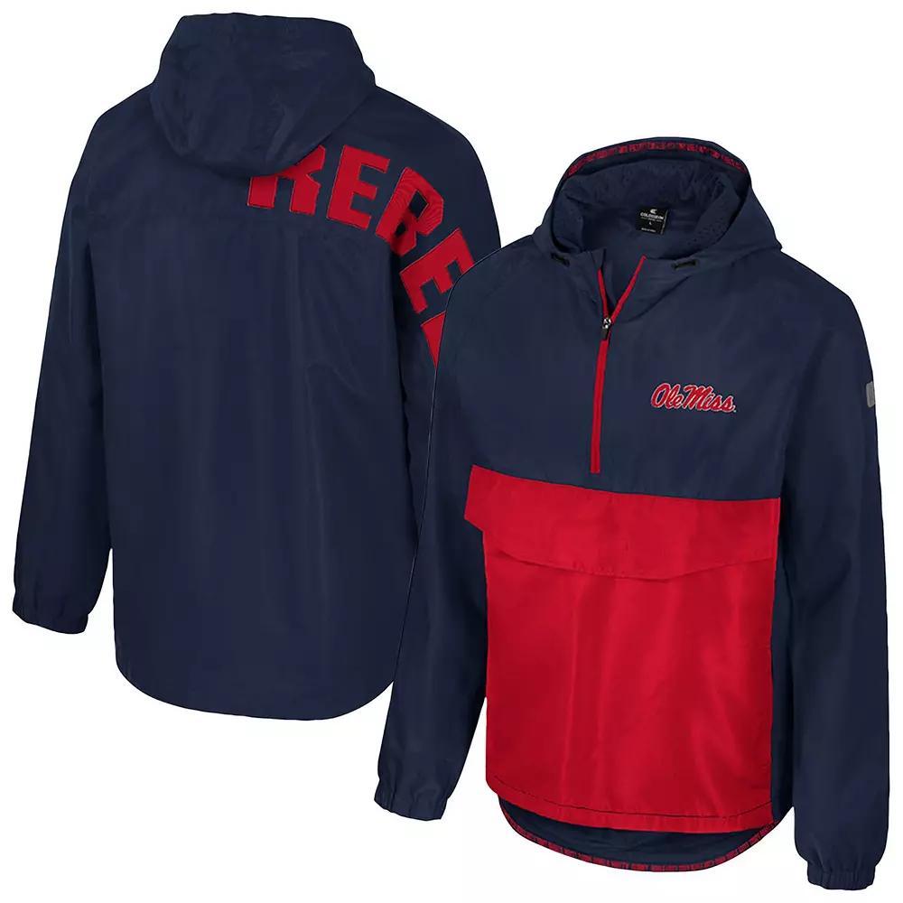 Men's Colosseum  Navy Ole Miss Rebels Reloaded Anorak Half-Zip Jacket, Size: XL, Blue Product Image