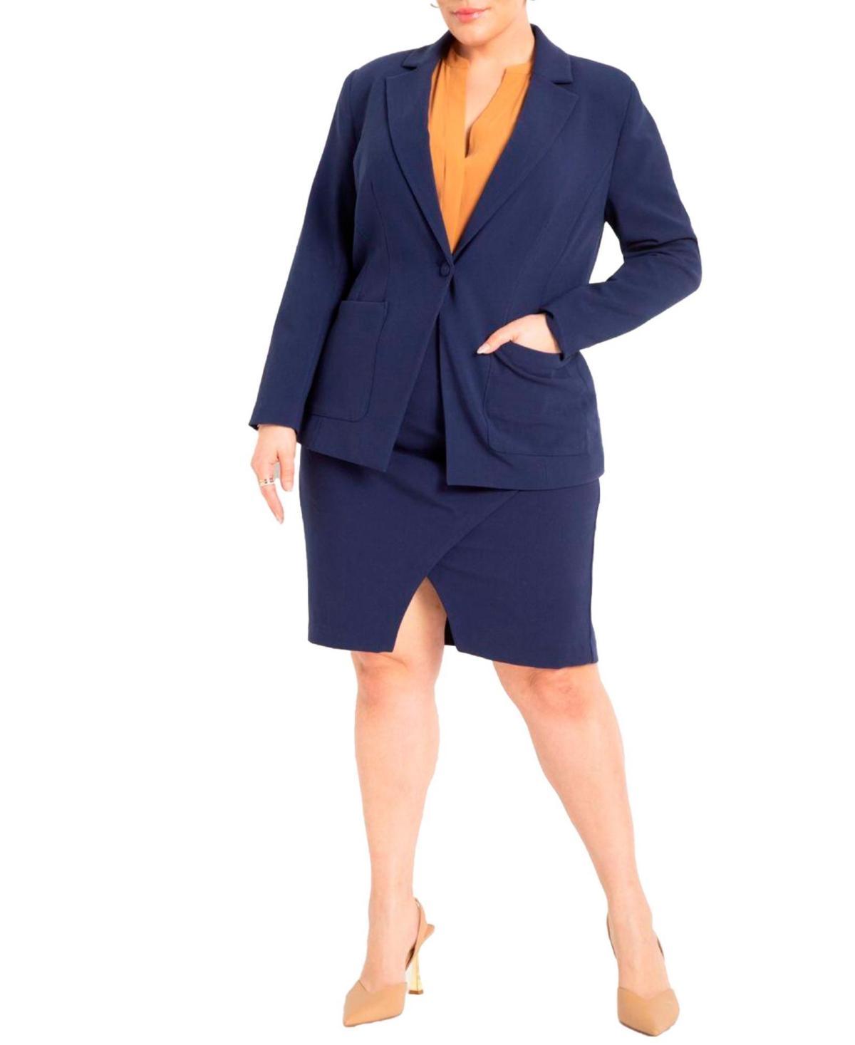 Eloquii Womens The 365 Suit Wrap Pencil Skirt Product Image